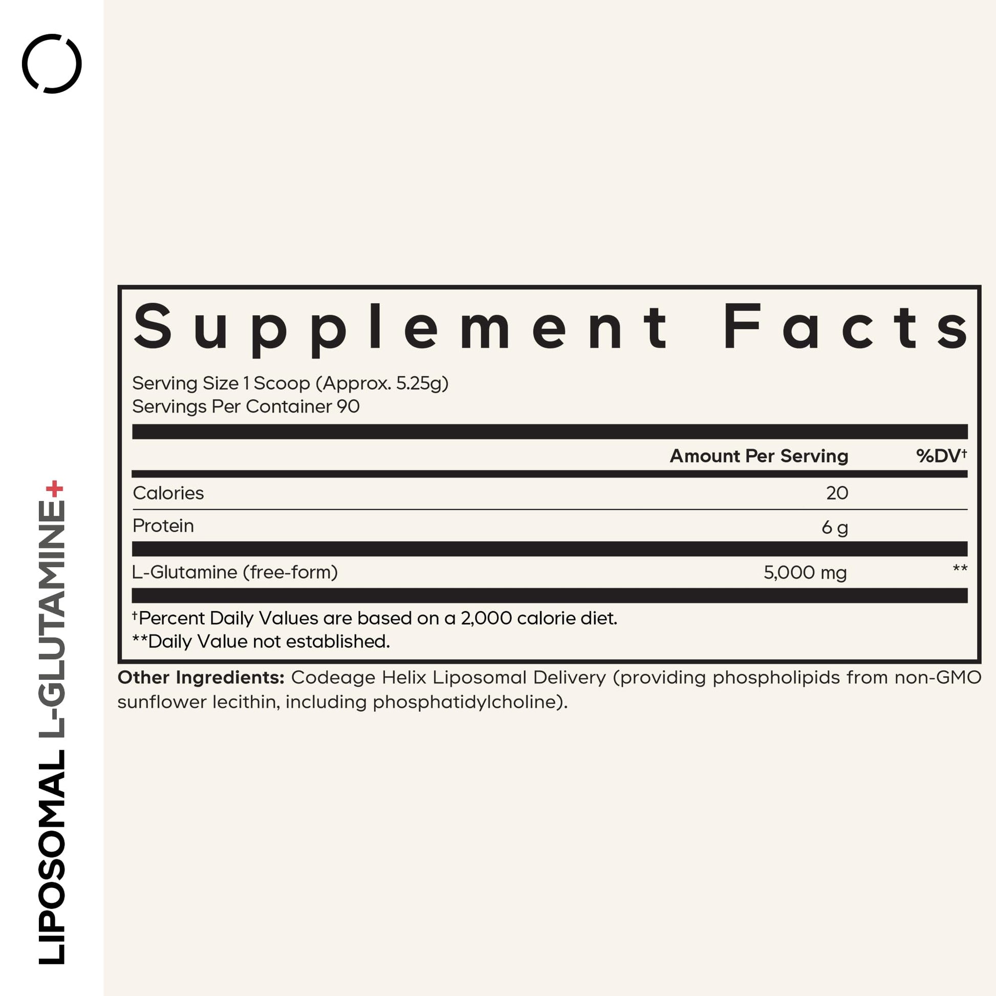 Codeage Liposomal L-Glutamine Powder - High-Potency L-Glutamine 5,000 mg per Serving - 3-Month Supply - Liposomal Delivery, Free-Form Amino Acid, Unflavored Glutamine - Non-GMO Gluten-Free - 16.67 oz CodeageAu supplements