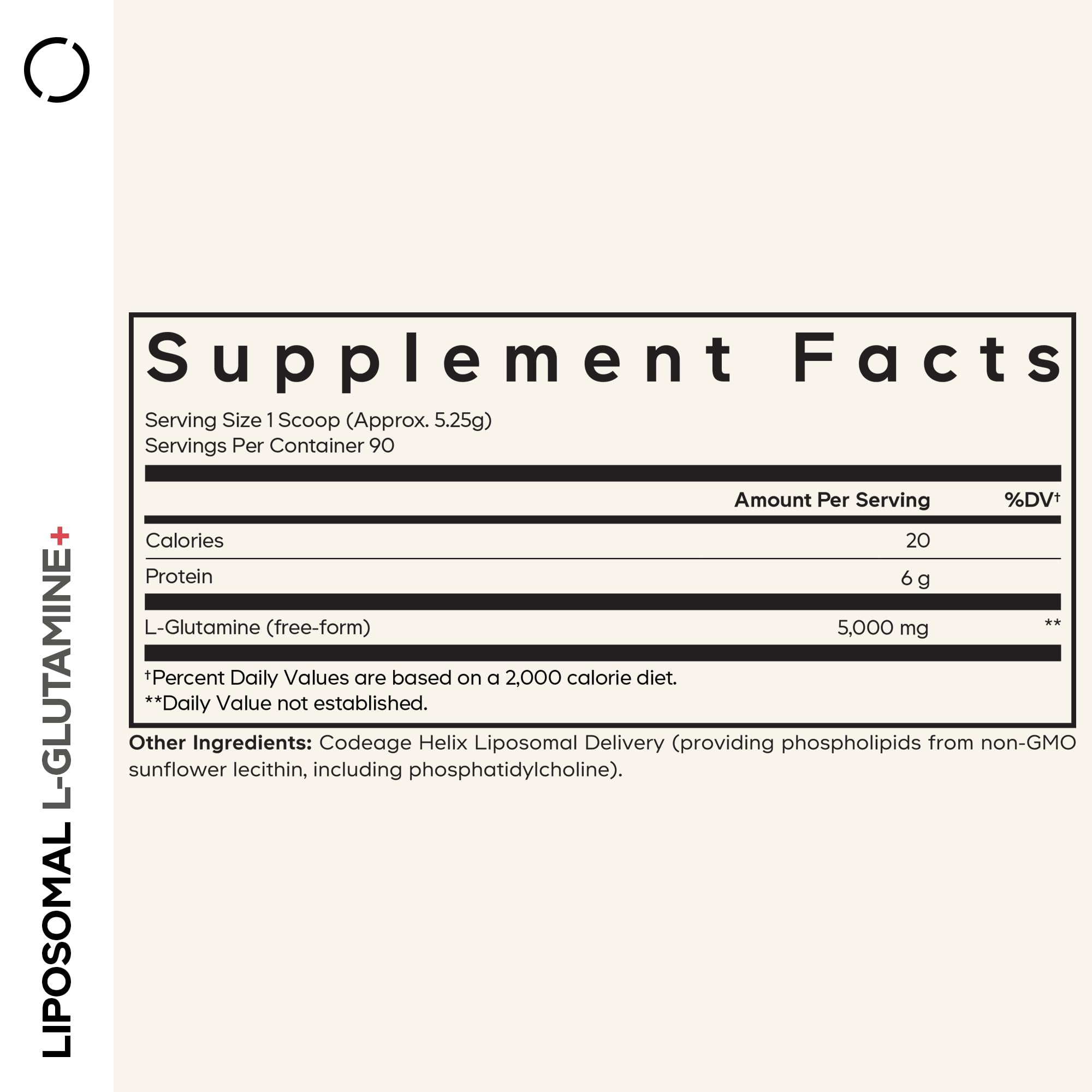 Codeage Liposomal L-Glutamine Powder - High-Potency L-Glutamine 5,000 mg per Serving - 3-Month Supply - Liposomal Delivery, Free-Form Amino Acid, Unflavored Glutamine - Non-GMO Gluten-Free - 16.67 oz CodeageAu supplements
