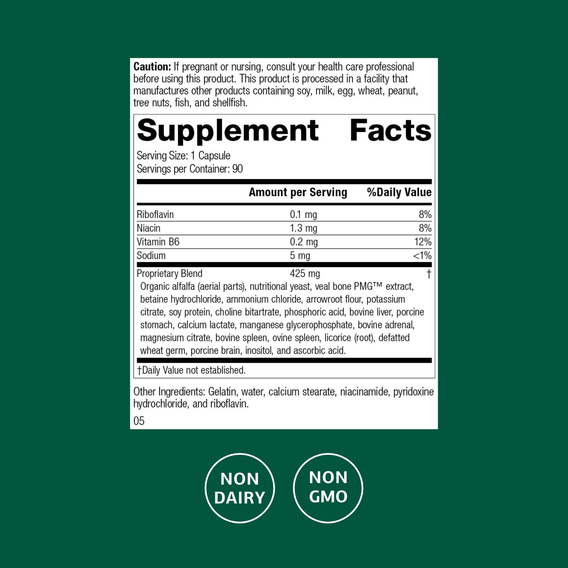 Standard Process Ostarplex - Dietary Supplement for Connective Tissue Health - Aids Liver Health & Function - Contains Vitamin B6 - Non-Dairy - 90 Capsules (90 Servings) Standard Process Inc.Au supplements