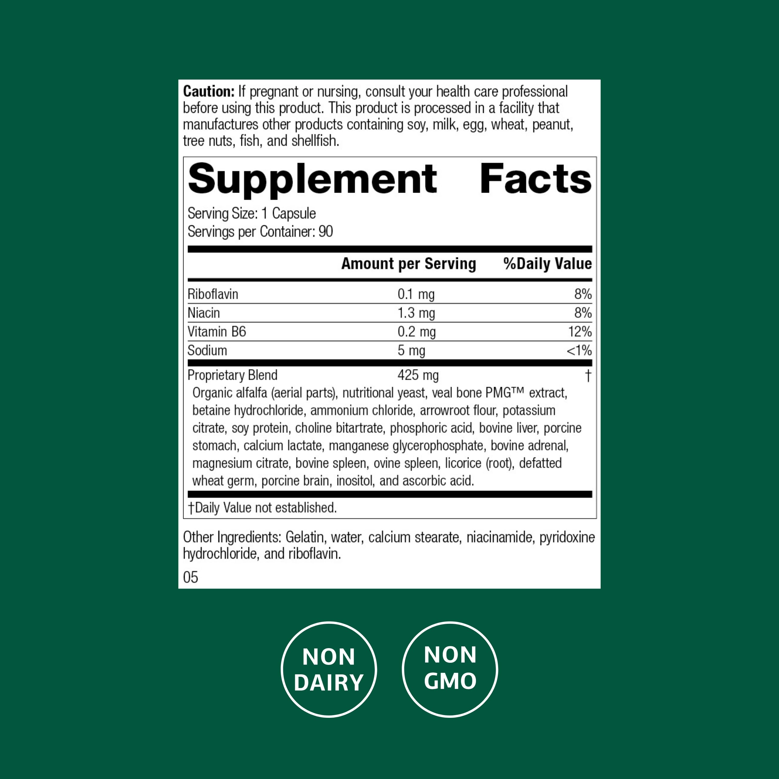 Standard Process Ostarplex - Dietary Supplement for Connective Tissue Health - Aids Liver Health & Function - Contains Vitamin B6 - Non-Dairy - 90 Capsules (90 Servings) Standard Process Inc.Au supplements