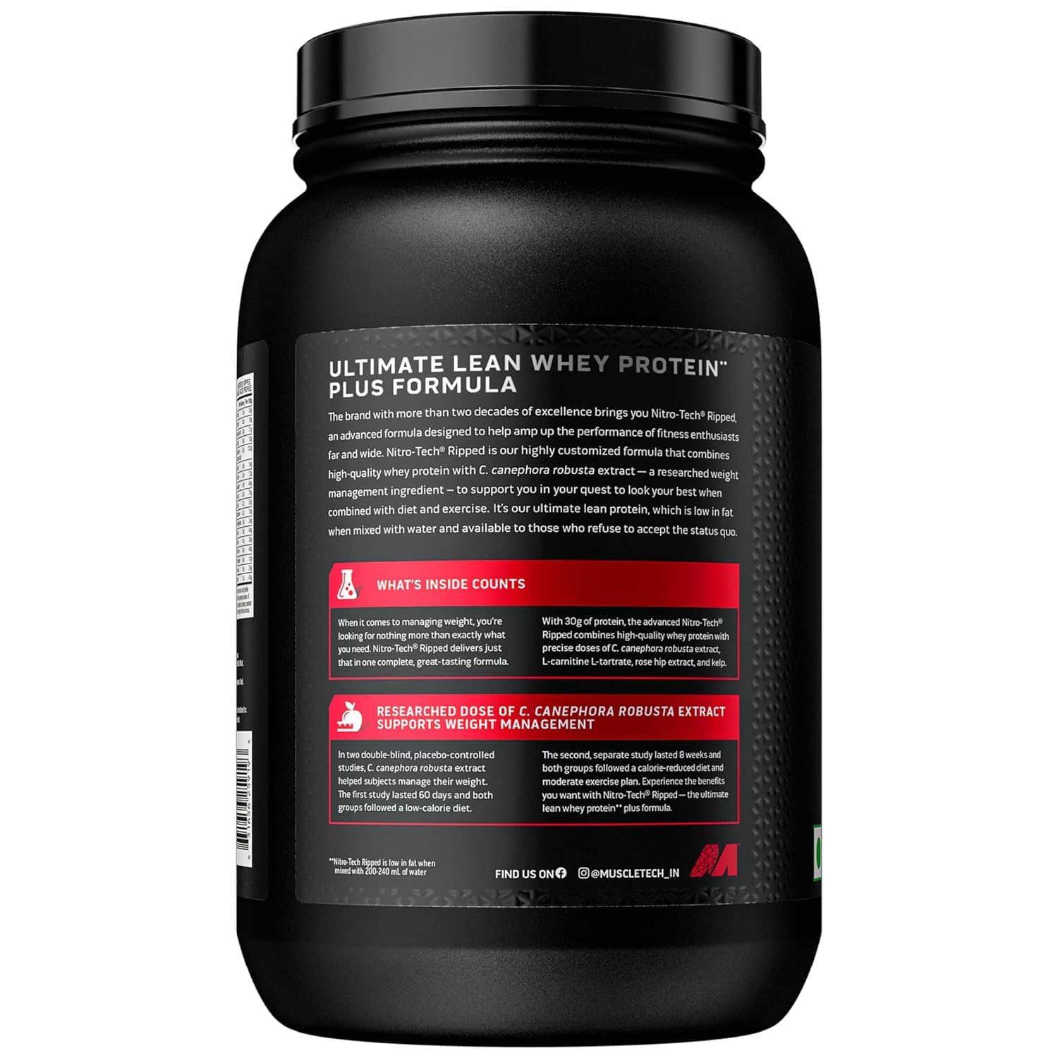 Protein Powder for Weight Loss |MuscleTech Nitro-Tech Ripped |Whey Protein Powder MuscleTechUS supplements
