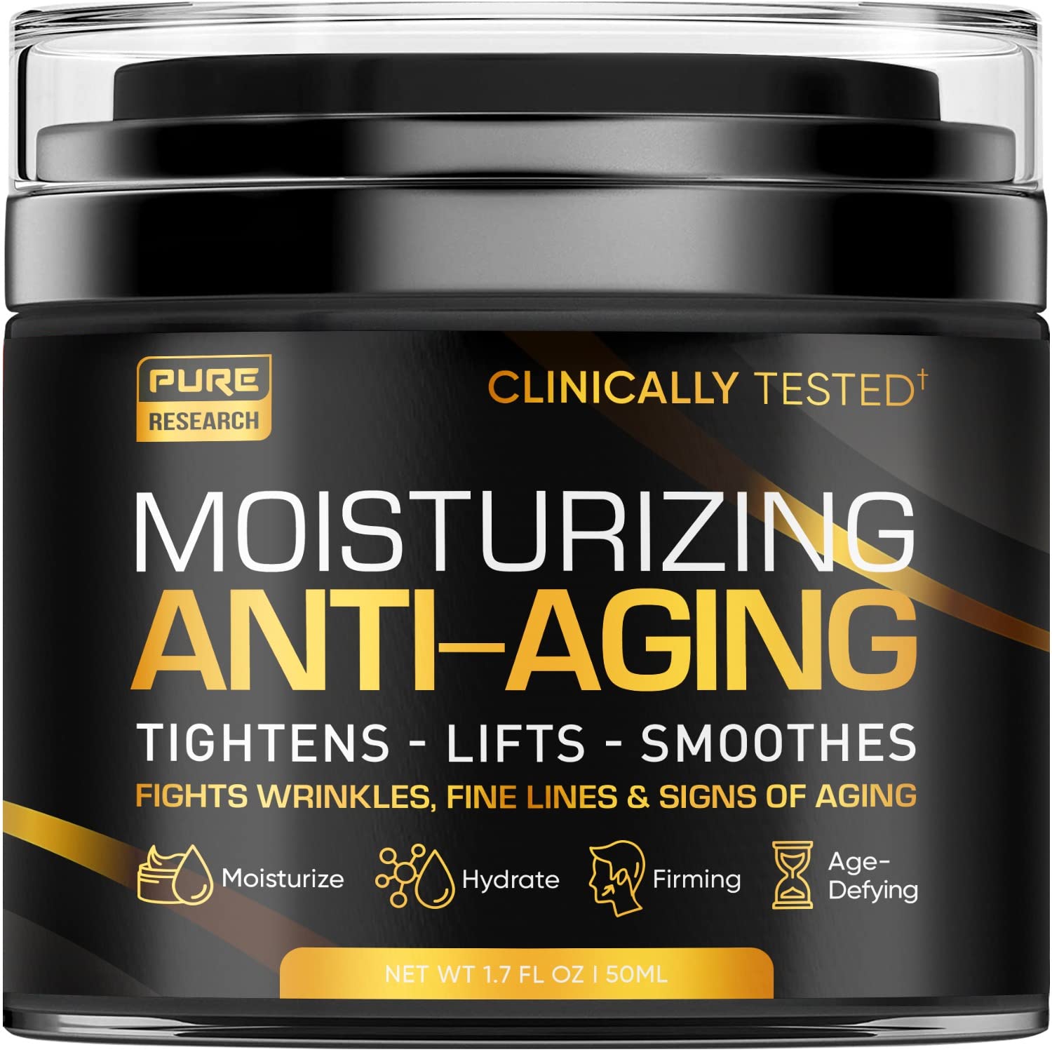 Men's Face Cream Moisturizer - Anti-Aging Cream For Men, Collagen, Retinol & Hyaluronic PURE RESEARCHUS supplements
