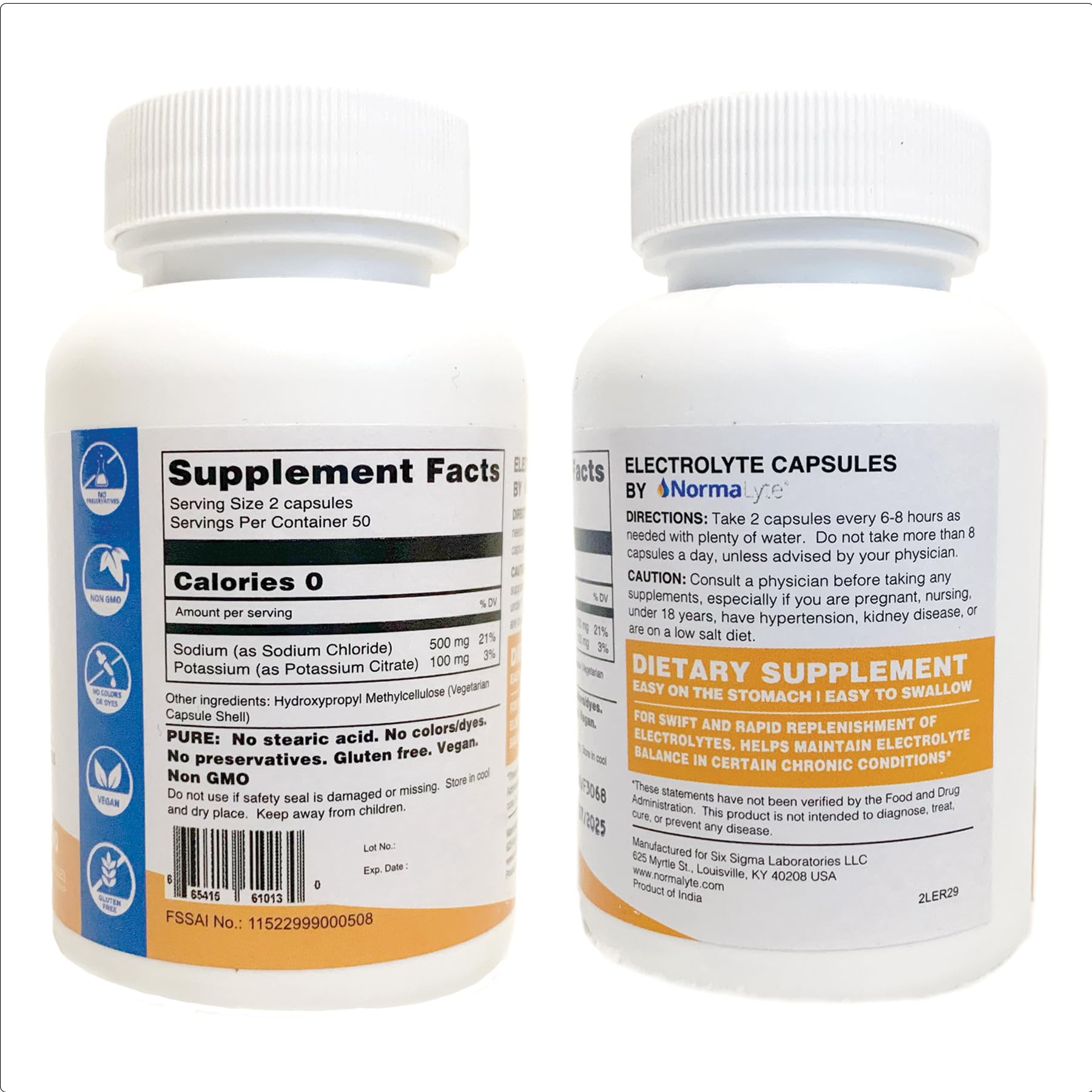 NormaLyte Electrolyte Capsules - Replenish Electrolytes for Peak Performance - Hydration Salt Pills with Essential Minerals for Energy Boost, and Muscle Recovery - 100ct/Bottle NormaLyteAu supplements