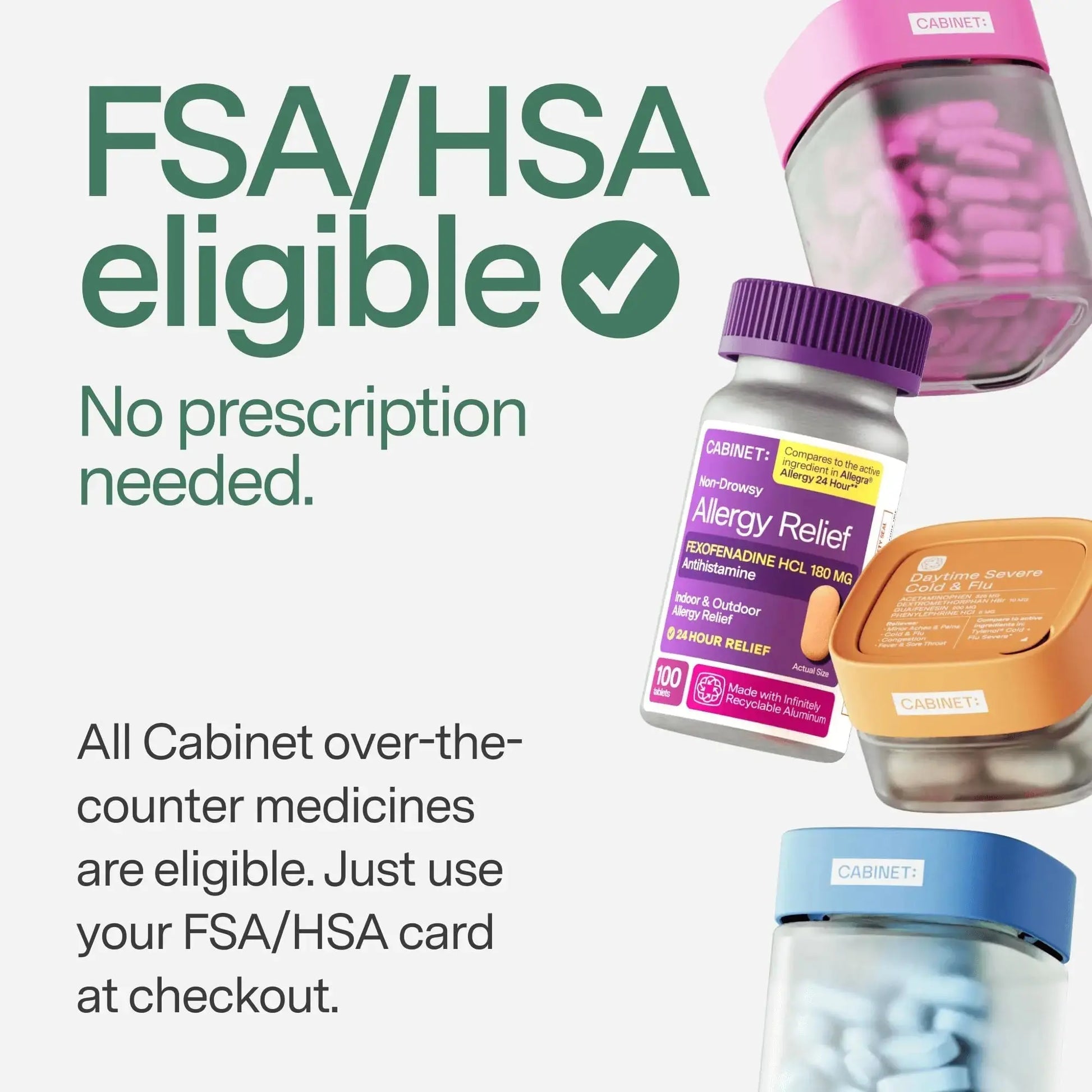 Cabinet: 500mg Acetaminophen for Headache Relief, Toothaches, Sore Throat, and Fever Reducer, Includes 1 Refillable Medicine Jar, 120 Tablets Refillable Glass Jar - w/Travel Tin Cabinet:Au supplements