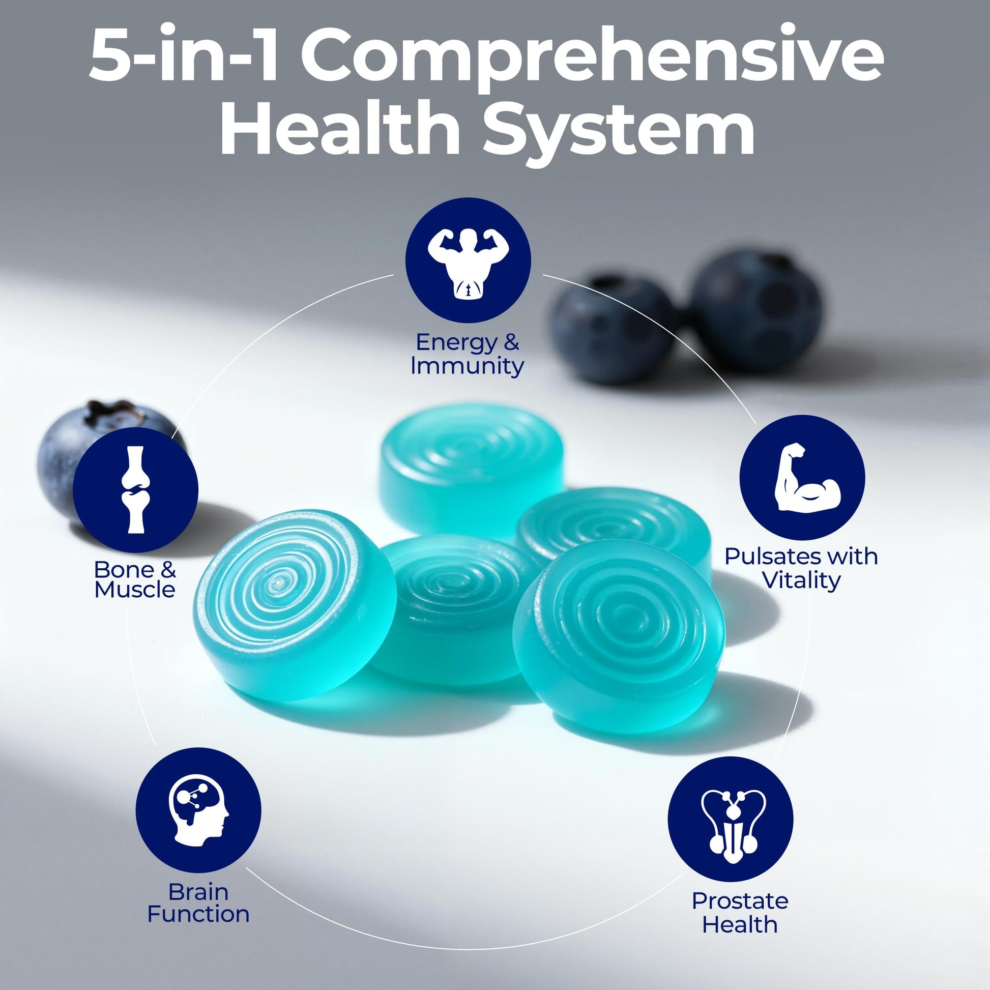 Mens Multivitamin Gummies for Men Daily - Zero Sugar Adult Gummy Vitamins with Saw Palmetto, Omega 3 DHA EPA, Probiotics 5B CFU, CoQ10, Turmeric Ginger for Prostate, Heart, Brain & Energy Support UtcilsAu supplements