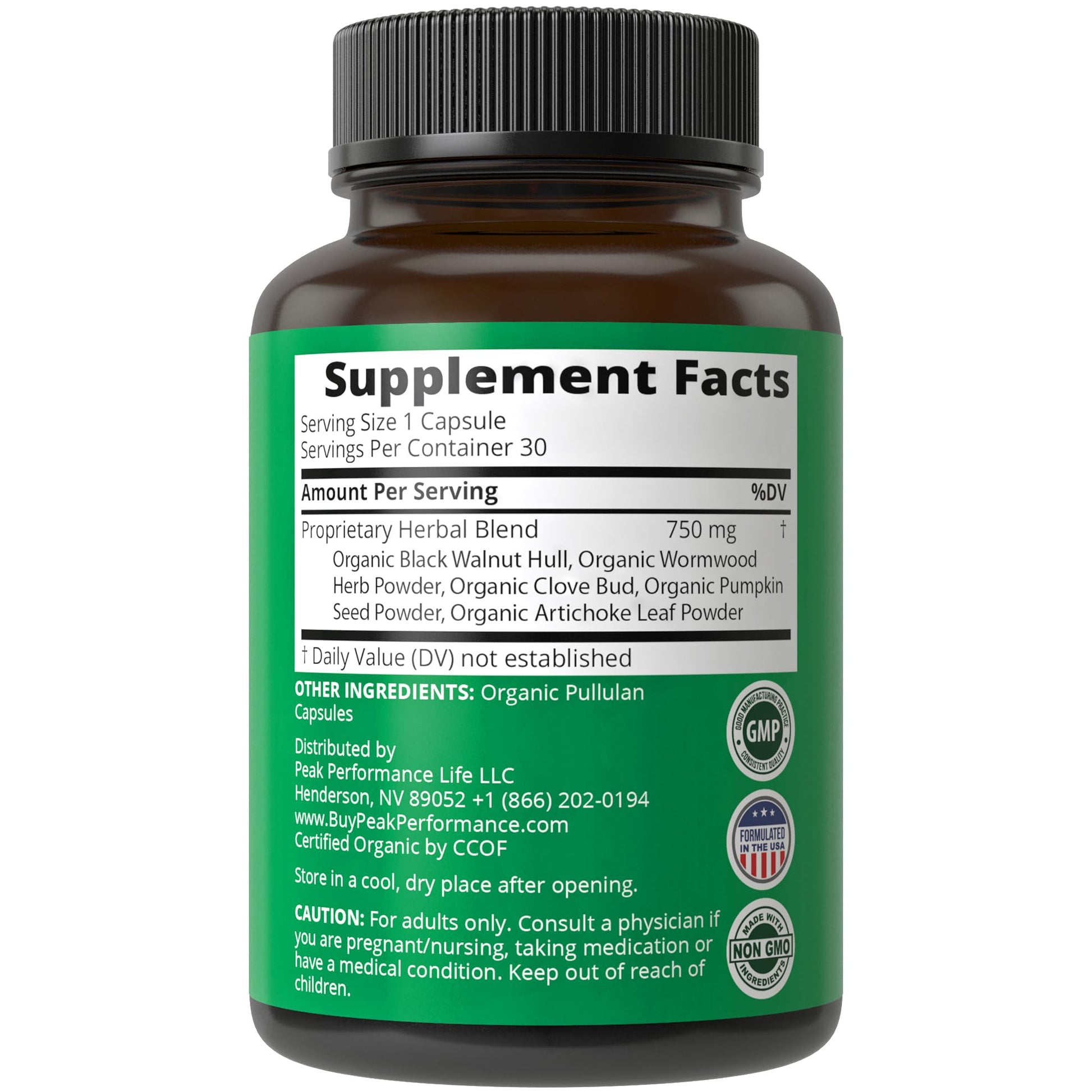 USDA Organic Wormwood Black Walnut Clove Cleanse for Humans. Elimination Detox + Intestinal Support Capsules Supplement for Adults and Kids. Pills with Artichoke and Pumpkin Seed for Added Benefits Peak PerformanceAu supplements