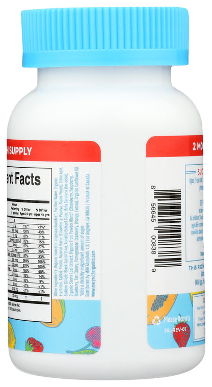 MARYRUTH'S Kids Vitamins | Multi | Sugar Free | 2 Month Supply | Kids Multivitamin Gummies for Ages 2+ | Vegan | Only 1 Gummy a Day | 60 Count MARYRUTH'SUS supplements