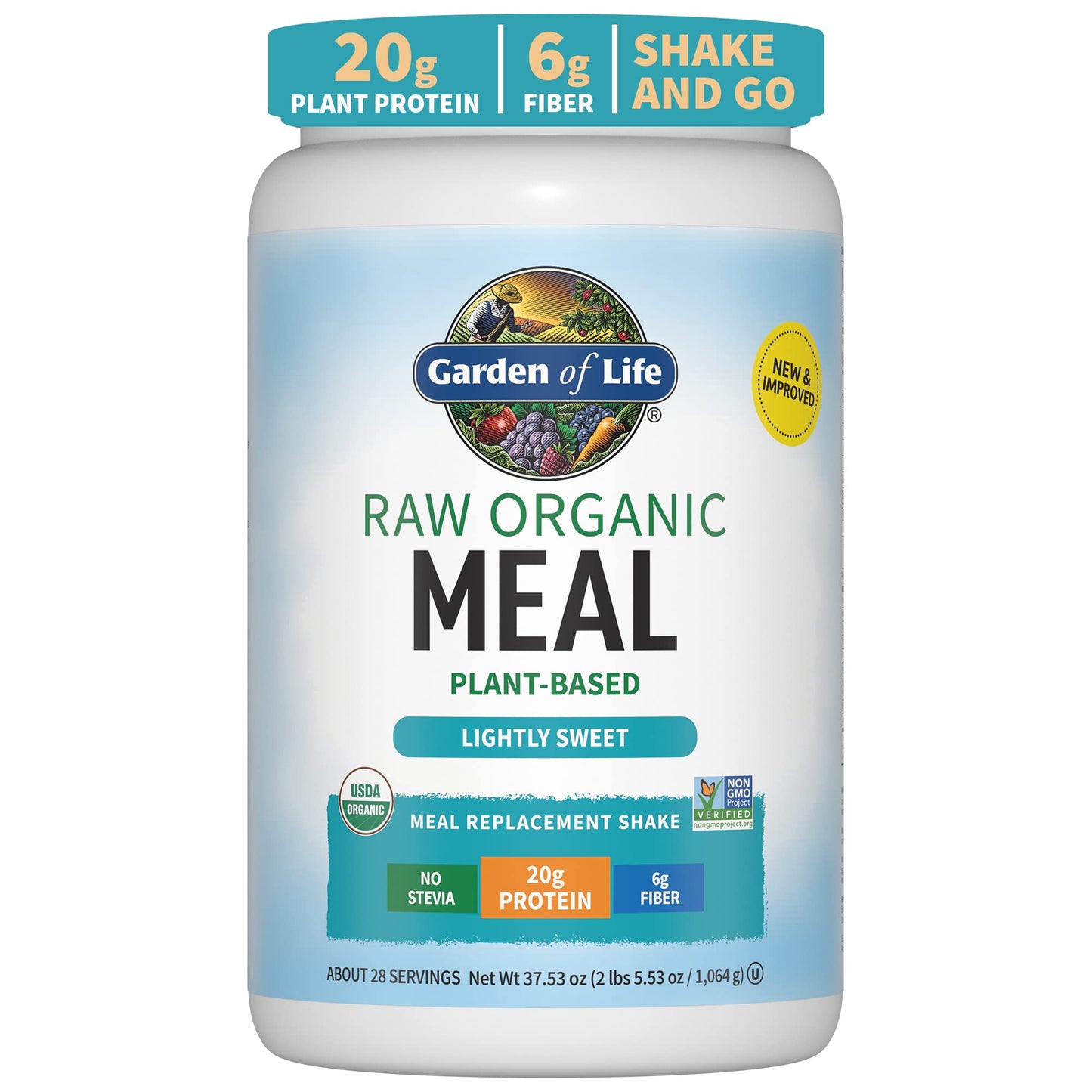 Garden of Life Vegan Protein Powder - Raw Organic Meal Replacement Shakes Garden of LifeUS supplements