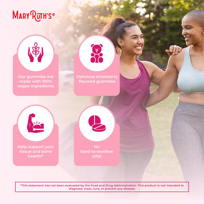 MaryRuth Organics Women's Immune Support Multivitamin Gummies | Ages 14+ | Skin Health | Gummy Vitamins for Women | Sugar-Free | Vegan | Non-GMO | 60 Count MARYRUTH'SUS supplements