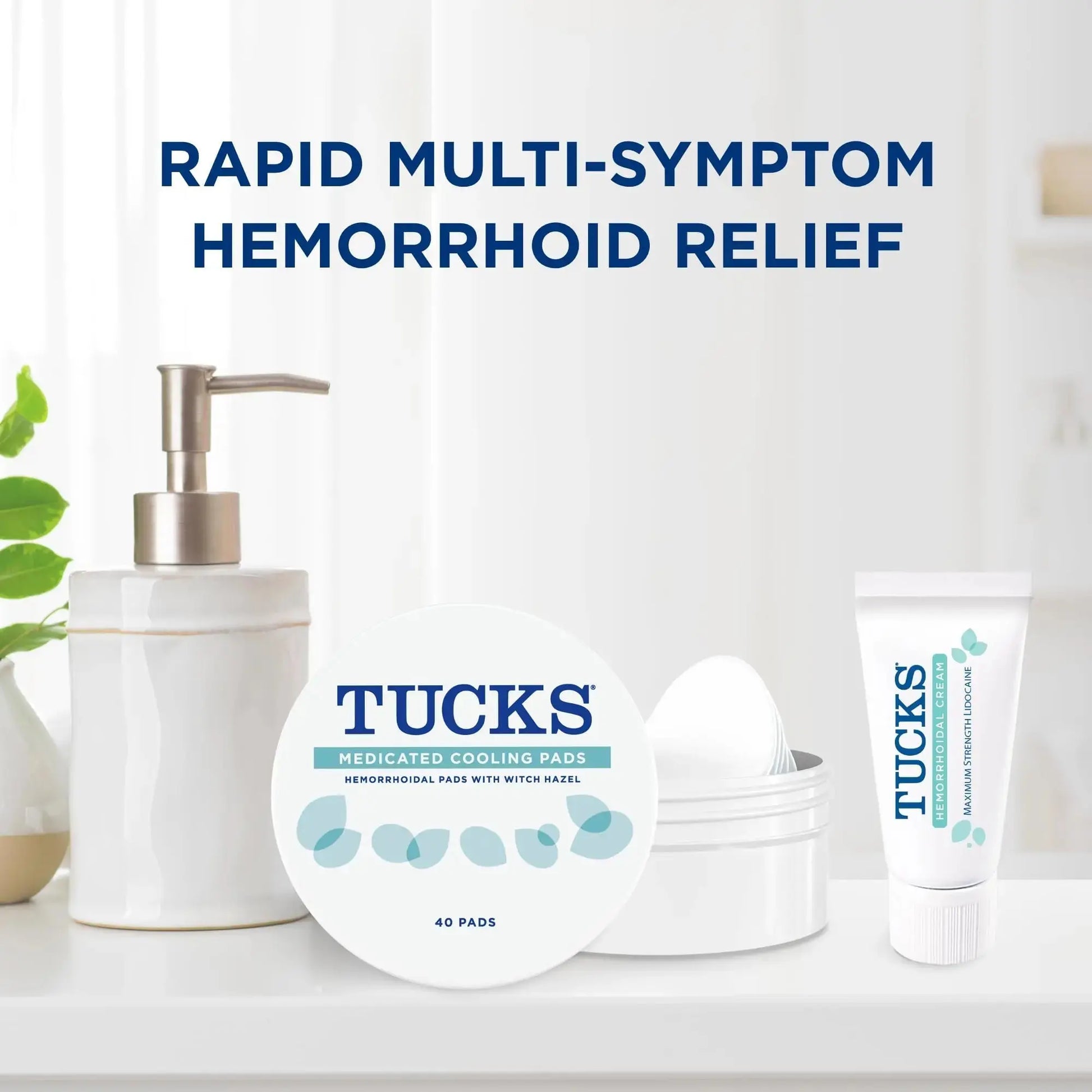 Tucks Multi-Care Relief Kit – 40 Count Witch Hazel Pads & 0.5 oz. Lidocaine Cream - Protects from Irritation, Hemorrhoid Treatment Medicated Pads Used by Hospitals TUCKSAu supplements