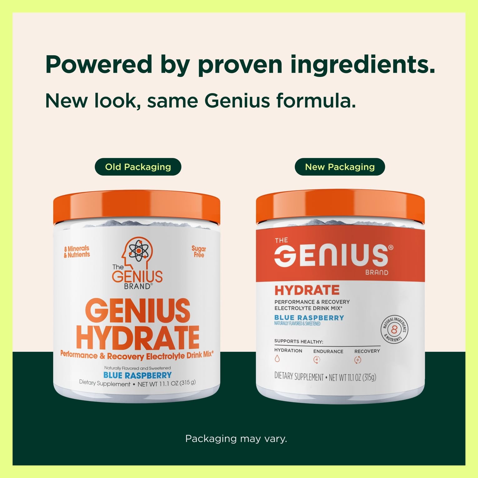 The Genius Brand Genius Hydrate - Electrolyte Supplement for Daily Hydration - Coconut Water - Sugar-Free - 8 Essential Minerals & Nutrients - Non-GMO - Blue Raspberry - 50 Servings The Genius BrandUS supplements