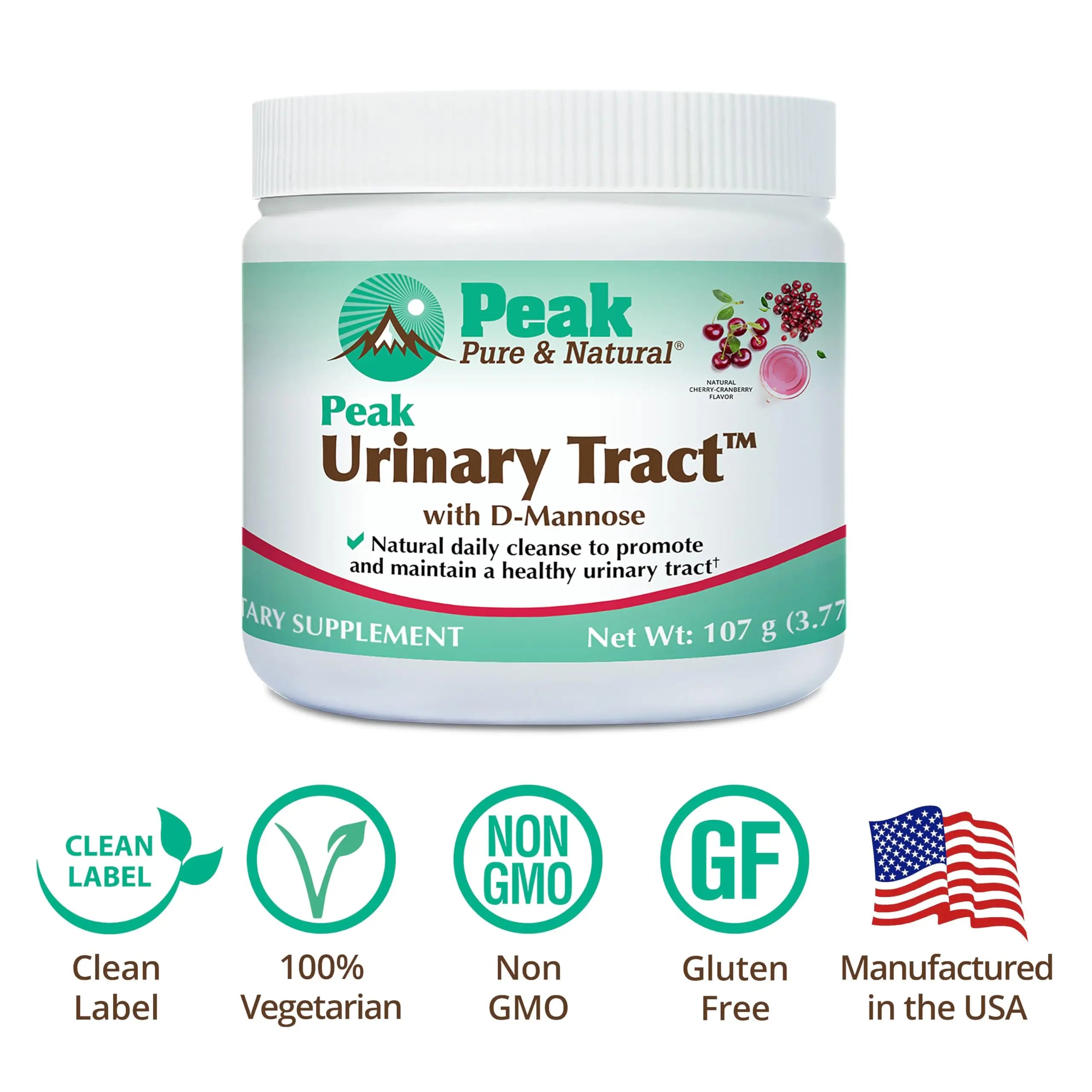 Peak Urinary Tract Supplement Powder - Cranberry and D-Mannose Powder with Juniper Berries and Probiotics for Urinary Tract Health, Ph Balance, UTI Defense - Vegan, Gluten Free (30 Day Supply) Peak Pure & NaturalAu supplements