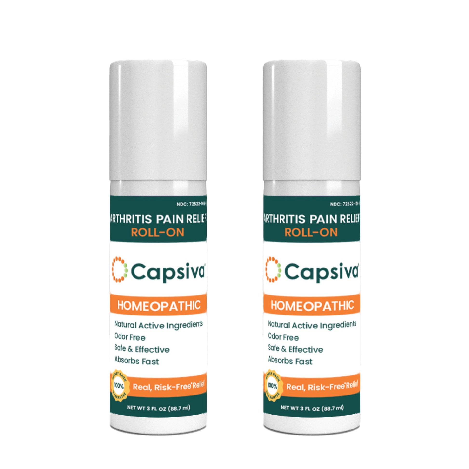 Capsiva Pain Relieving Gel, Absorbs Fast, Odor-Free, Safe for Prescription, No Known Side Effects (Gel Roll-On, 2 Pack, 3 Oz Each) CapsivaAu supplements