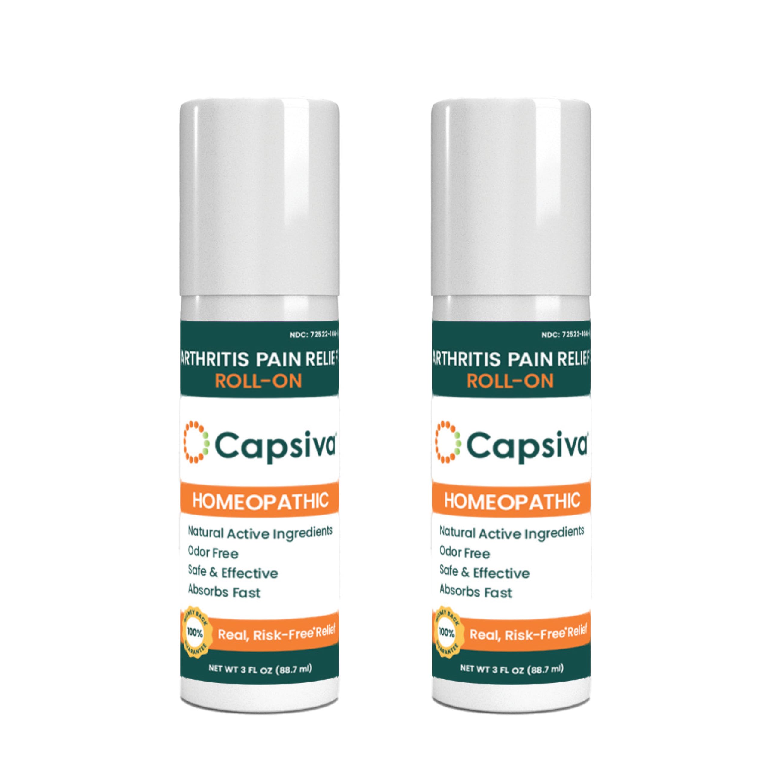 Capsiva Pain Relieving Gel, Absorbs Fast, Odor-Free, Safe for Prescription, No Known Side Effects (Gel Roll-On, 2 Pack, 3 Oz Each) CapsivaAu supplements