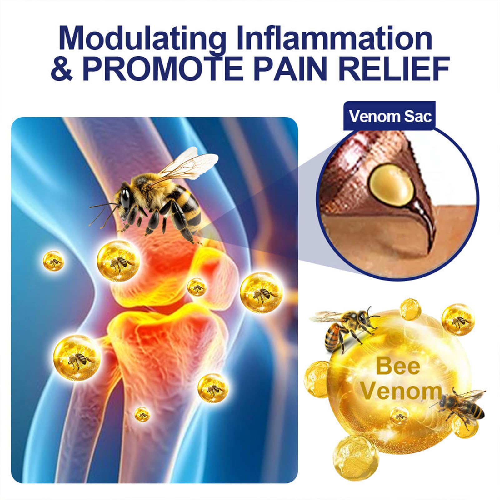 Luhaka Botulinum Toxin & Bee Venom Pain-Relief Bone Healing Cream,Bee Venom Cream,Effectively improve joint mobility (1PC) LuhakaAu supplements