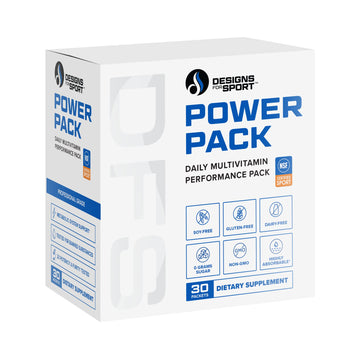Designs for Sport Vitamin Packs - NSF Certified for Sport Power Pack with Daily Multivitamin, Fish Oil Omega-3, Magnesium Glycinate & Vitamin D3 + K - Athlete's Supplement Stack (30 Packets) Designs for SportAu supplements