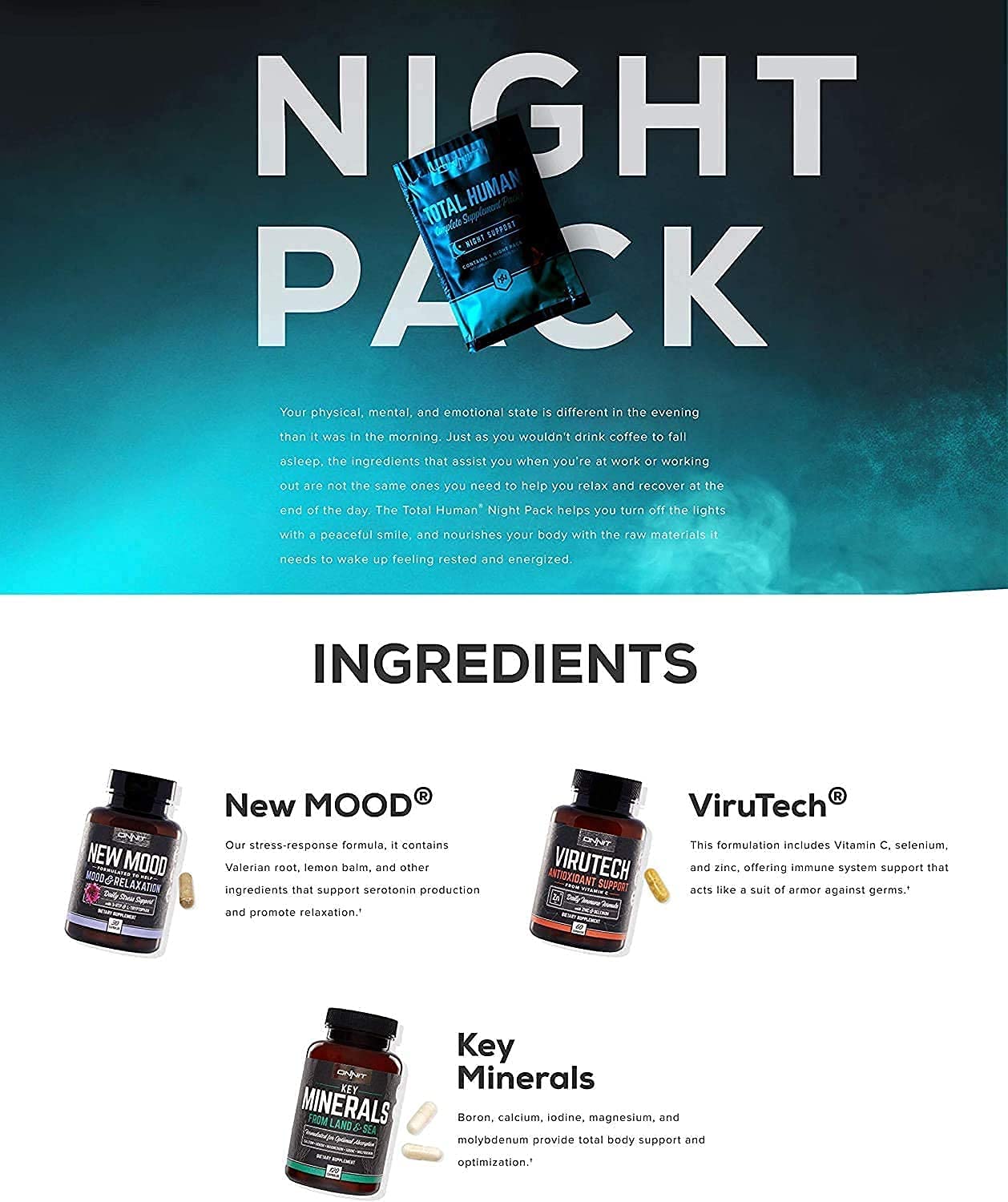 ONNIT Total Human Day and Night Vitamin Packs, 7-Day Supply Capsule ONNITAu supplements