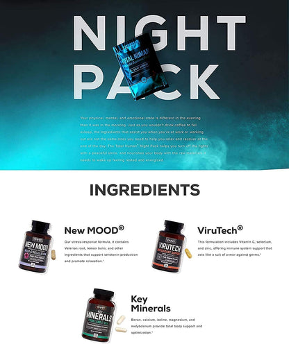 ONNIT Total Human Day and Night Vitamin Packs, 7-Day Supply Capsule ONNITUS supplements