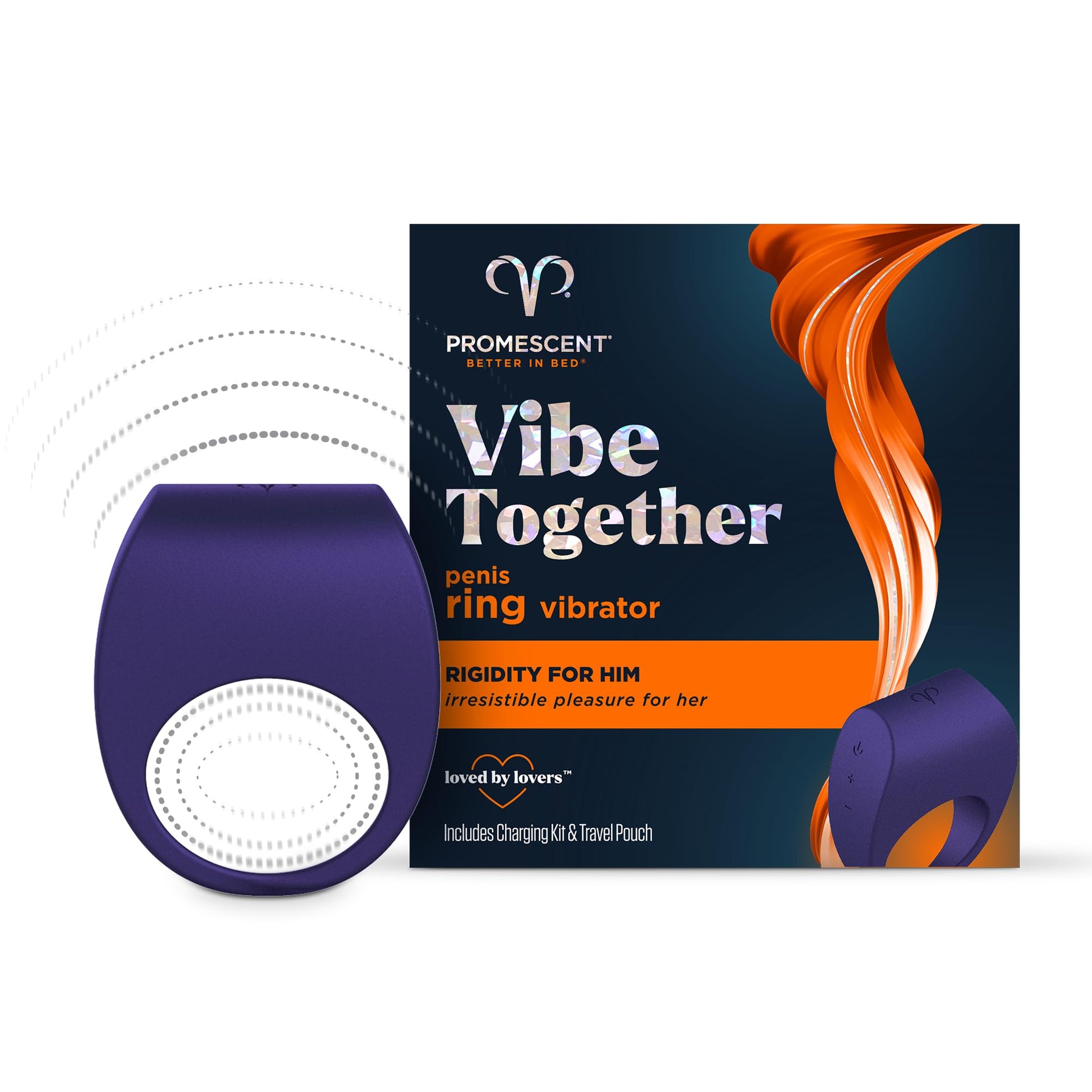 Promescent Cock Ring with 9 Vibrating Intensities, Sex Toys for Men, Penis Ring Vibrator for Better Erections, Silicone Sex Toy, Clitoral Stimulator for her, Intimate Couples Toys PromescentAu supplements