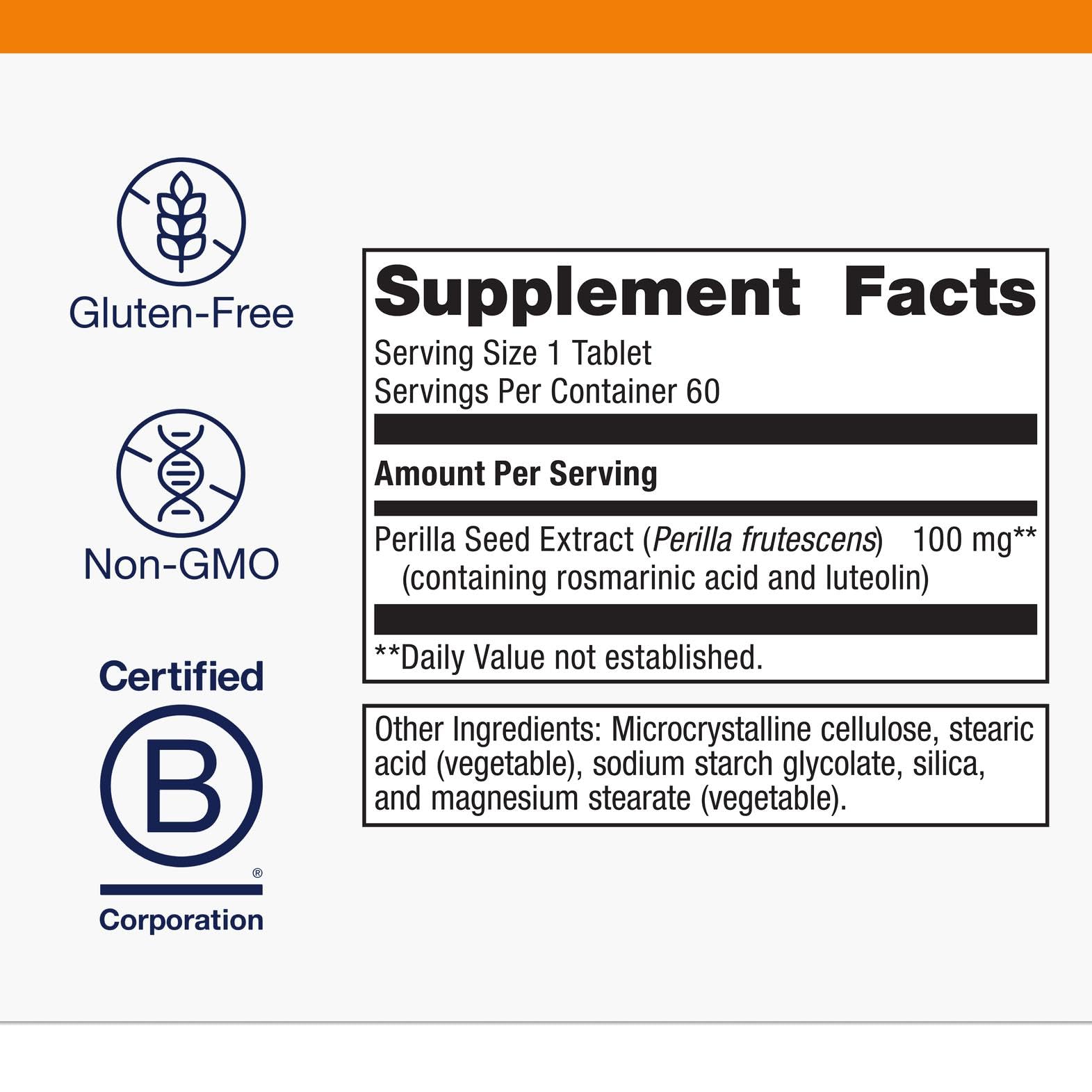 Metagenics Perimine - Perilla Seed Extract with Rosmarinic Acid & Luteolin - Supports Respiratory Health, Immune Function & Allergy Relief* - Non-GMO, Gluten-Free, Vegetarian - GMP Certified Facility MetagenicsAu supplements