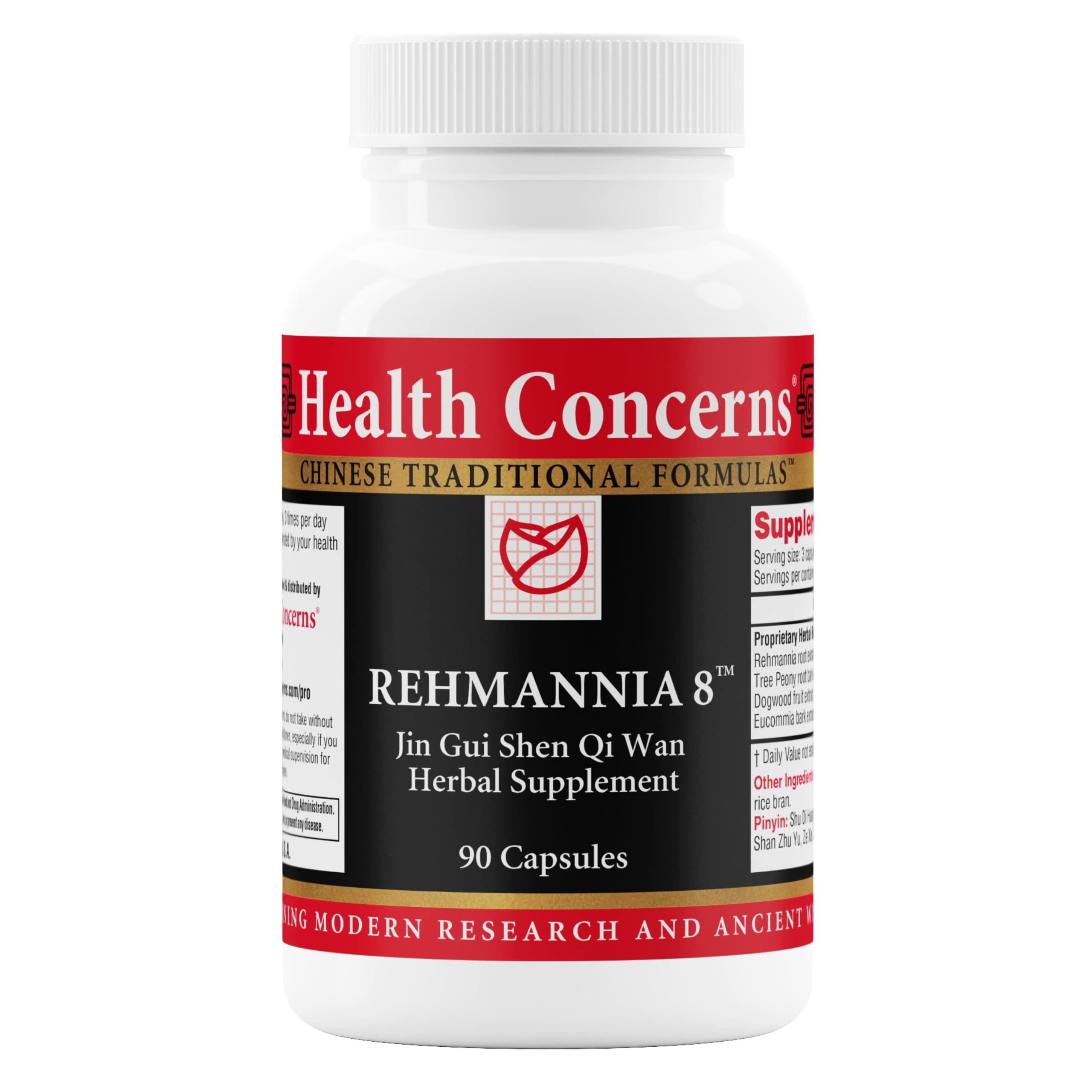 Health Concerns Rehmannia 8 - Kidney Cleanse Detox & Repair Supplement - Back Discomfort & Urinary Tract Health for Women & Men - Traditional Chinese Herbal Formula for Backaches - 90 Capsules Health ConcernsAu supplements