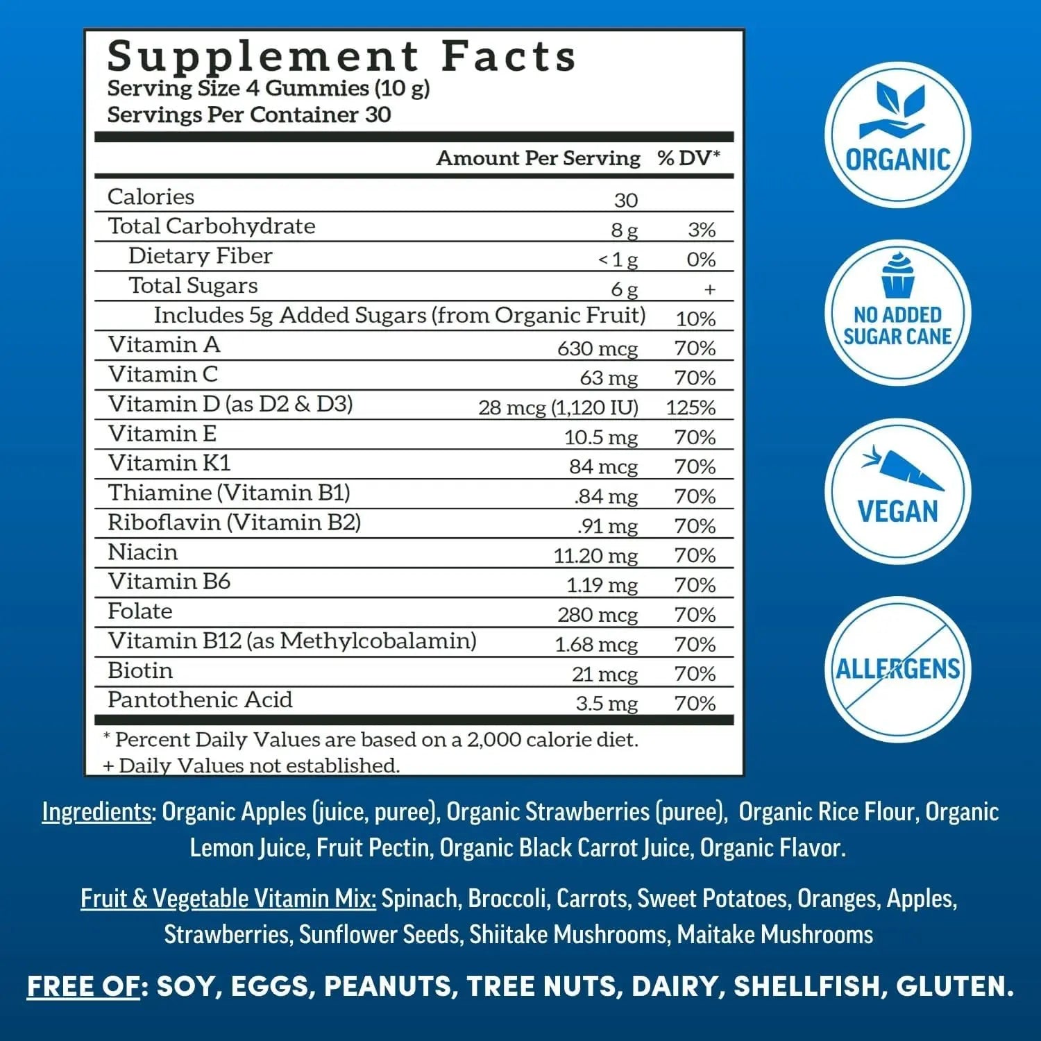 Llama Naturals Multivitamin for Men, Vegan, Organic Gummies with Vitamin D, C and K, Men's Real Fruit Gummy Vitamins Llama NaturalsAu supplements