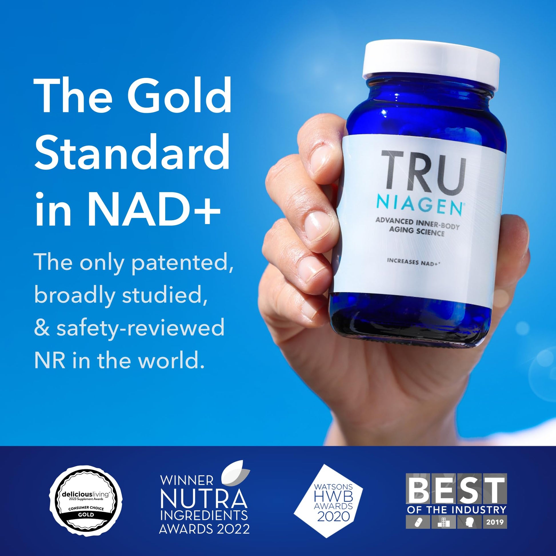 TRU NIAGEN Patented NAD Supplement for Brain Function, Anti Aging & Cell Regeneration, 300mg Niagen, 30 Servings | Supports Cellular Energy, Muscle | Nicotinamide Riboside (NR) Take 1 Daily | 2 Bottle TRU NIAGENUS supplements