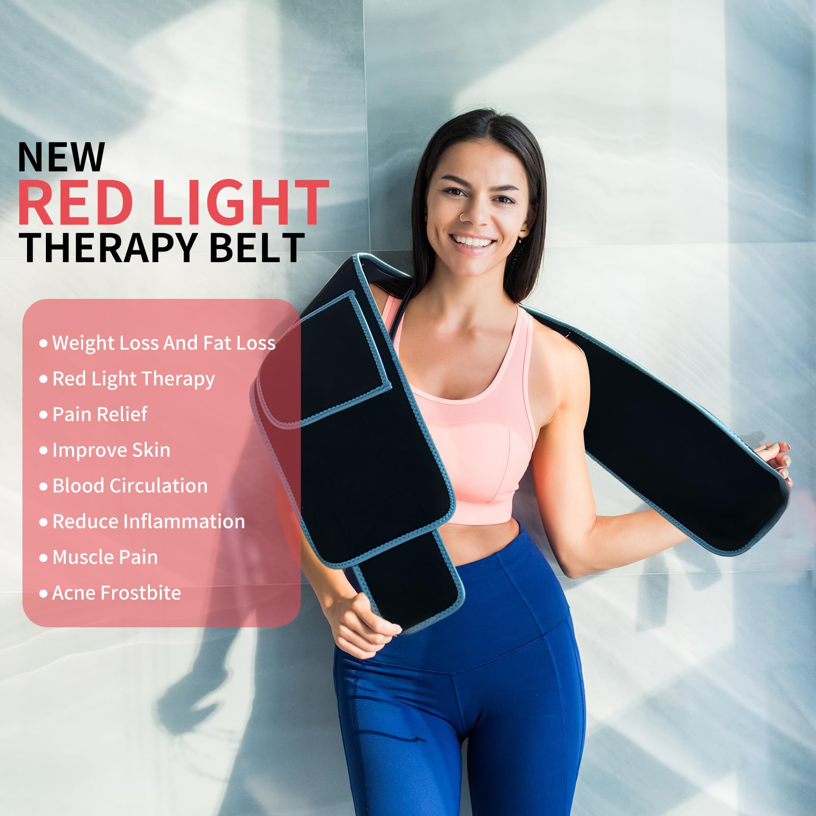 Red Light Infrared Therapy Belt: Pain Relief Device LED Red Light Therapy Lamp Near Body Large Pad Wrap ADVARAYSAu supplements