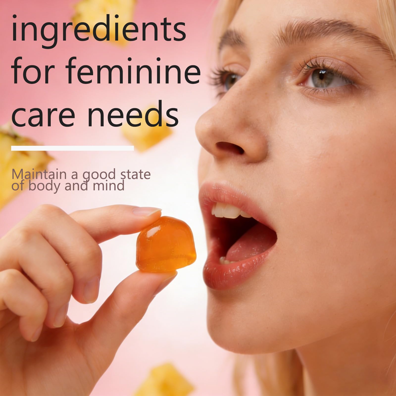 YFDSRF Feminine Balance Probiotic Gummies for Women - with Hawaiian Pineapple, pH Balance Support, Healthy Odor & Flora, Vaginal & Immune Health, Vegan Dietary Supplement - 60 Gummies (1) YFDSRFAu supplements