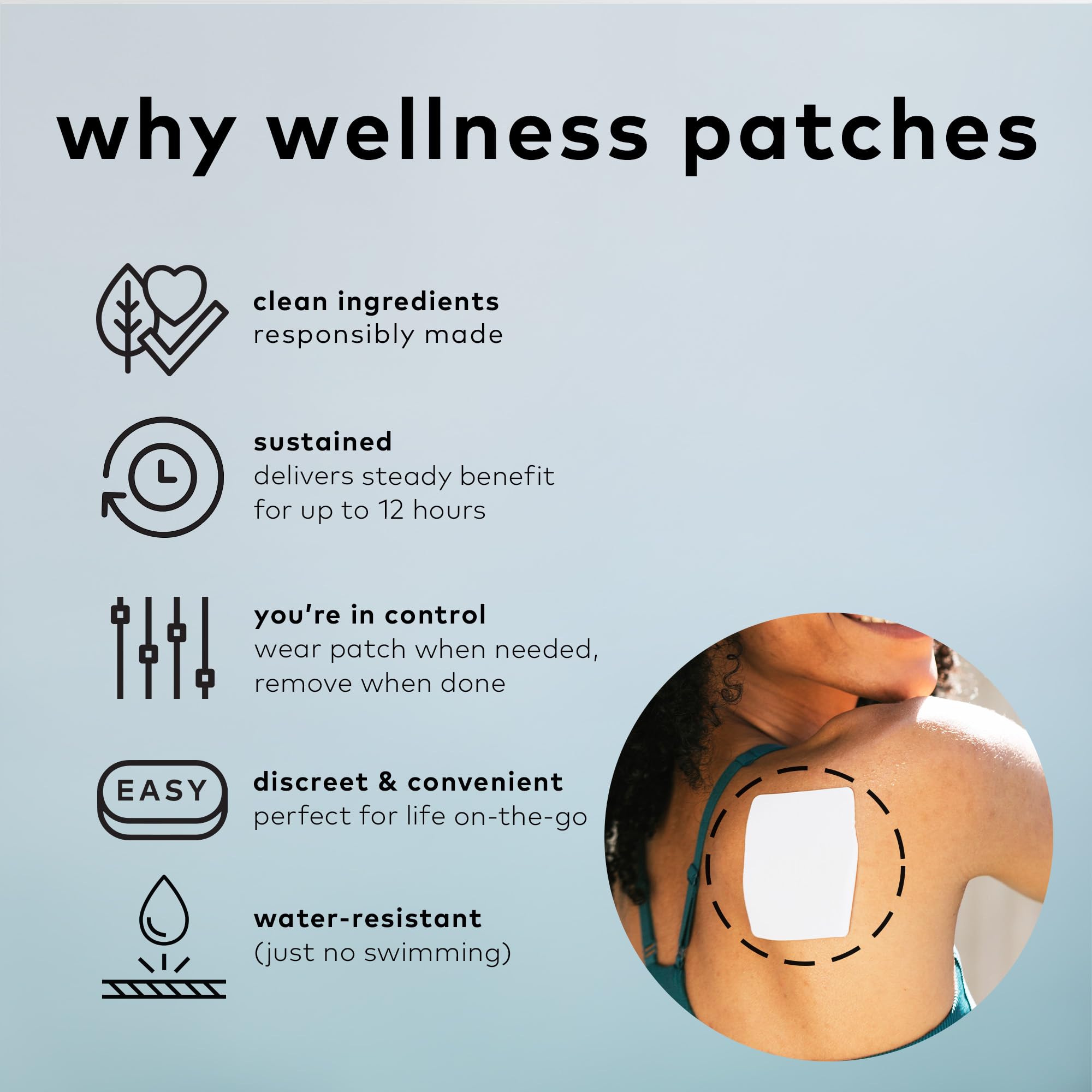 The Good Patch Muscle Pain Relief Patches, Natural Patch with Menthol, Lavender, Arnica and Aloe Vera, Sustained Release, Plant Powered Wearable Wellness, For Back, Neck, Arms, Legs (16 Total Patches) The Good PatchAu supplements