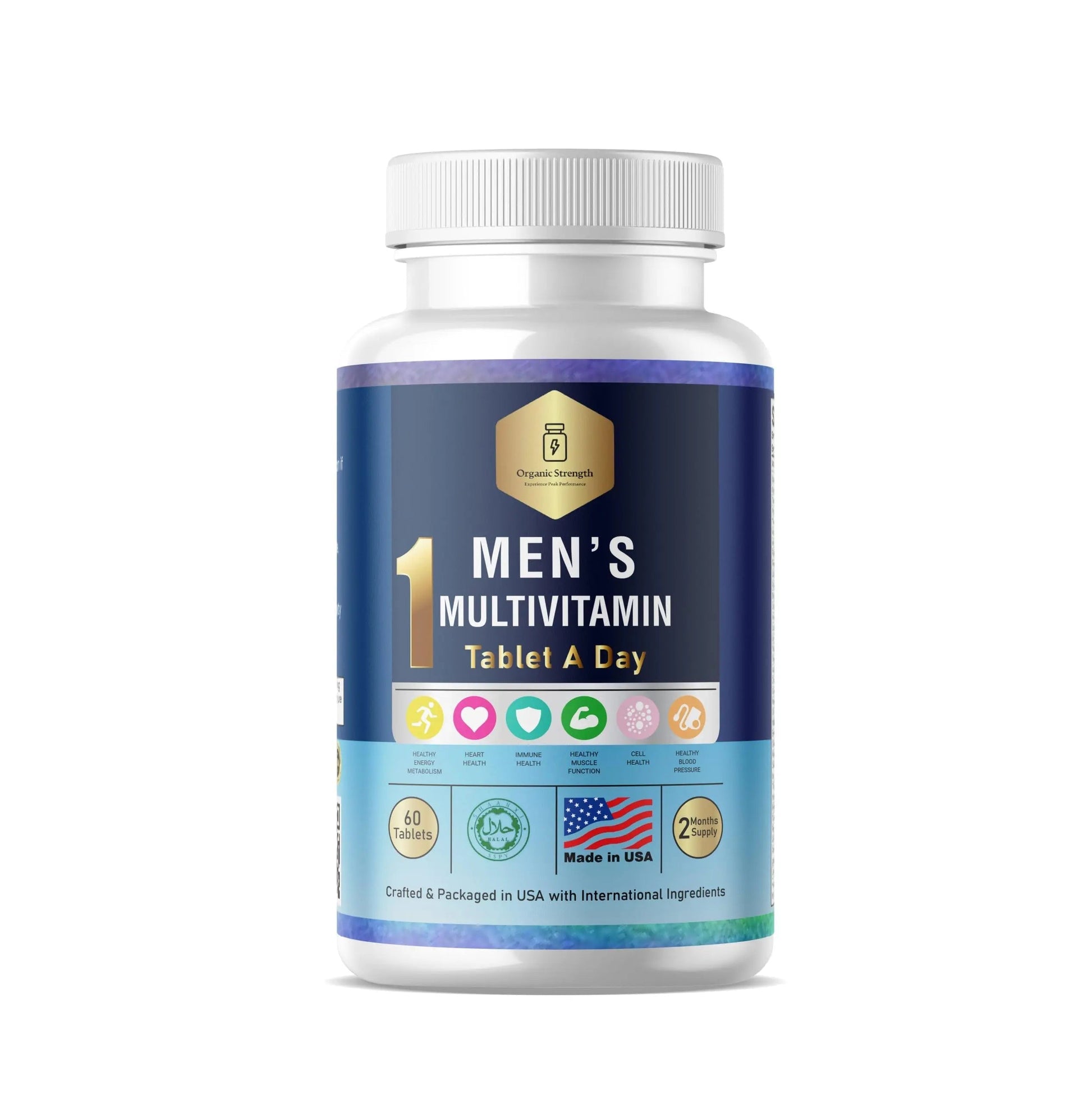 Organic Strength Daily Men's Multivitamins - Multivitamin for Men & Multimineral Supplement for Enhanced Energy Organic StrengthAu supplements
