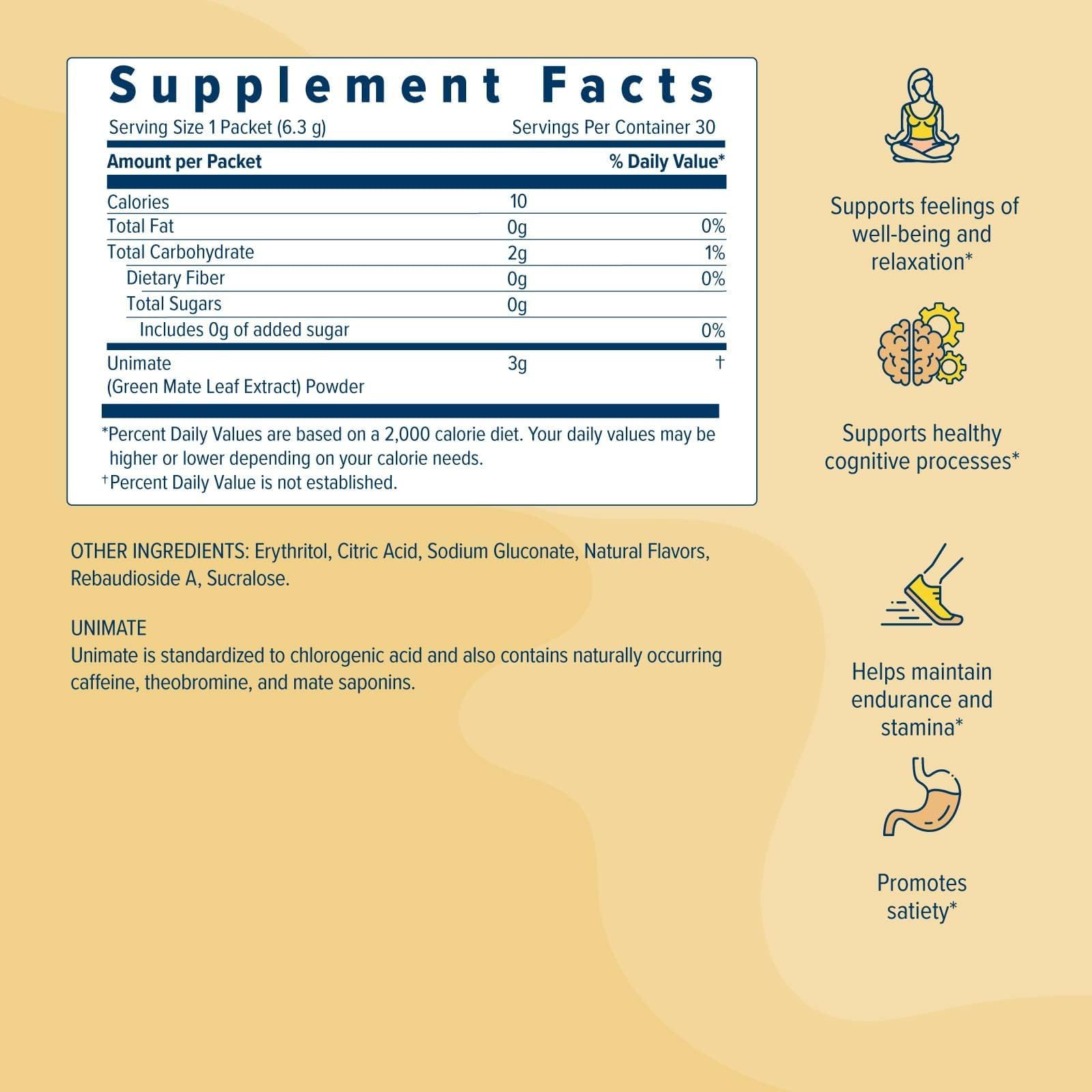 Unicity UNIMATE (Lemon Ginger, 30 Pouches) UnicityUS supplements