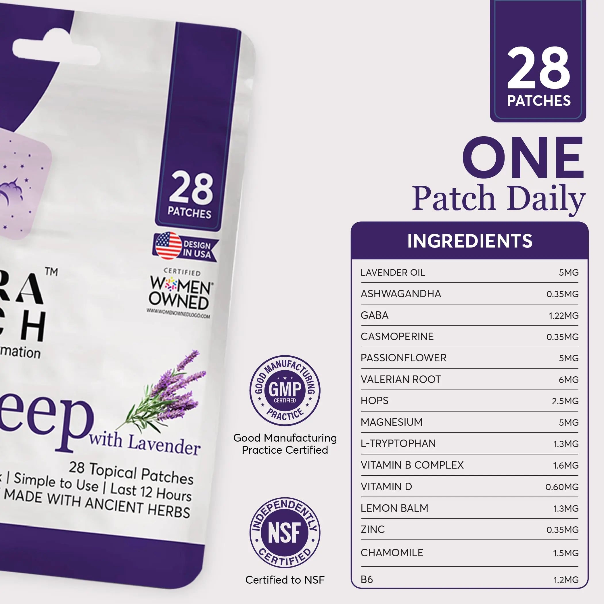Zovira Sleep Patches for Adults, Melatonin Free with Lavender & Magnesium | Time-Release Transdermal, Aromatherapy Sleep Aid | Non-Habit Forming, Hypoallergenic, All-Night Restorative Sleep | 28 Count ZOVIRAnz supplements