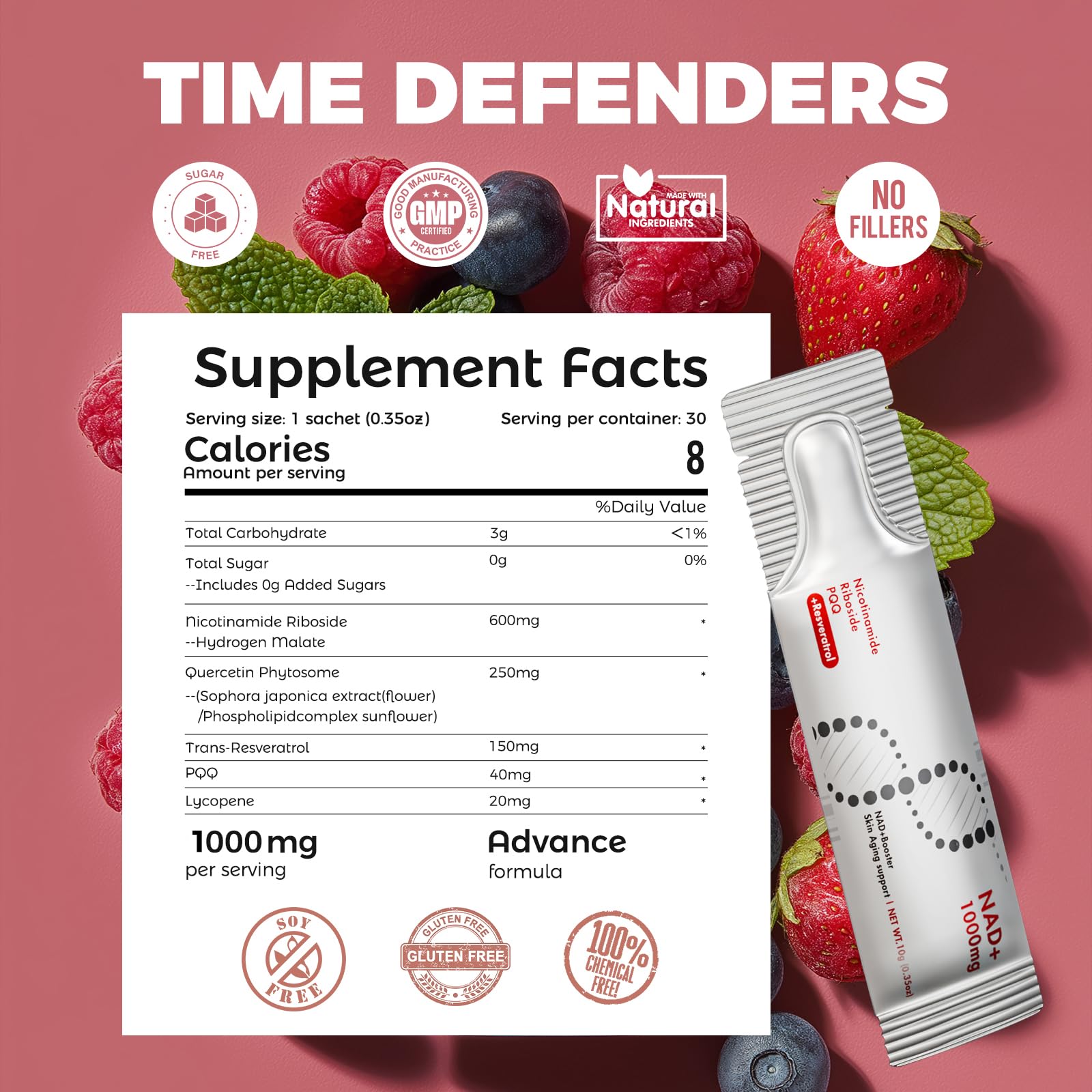 NAD+ Liquid Supplement 1000mg 30 Sachet, Nicotinamide Riboside & Resveratrol with PQQ DNA Repair Advanced NAD Supplement for Men & Women,Boosts Cellular Energy NEWOLITEAu supplements
