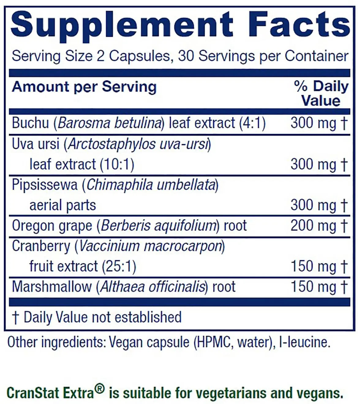 Vitanica Cranstat Extra, Urinary Tract Support, Vegan, 60 Capsules VitanicaAu supplements