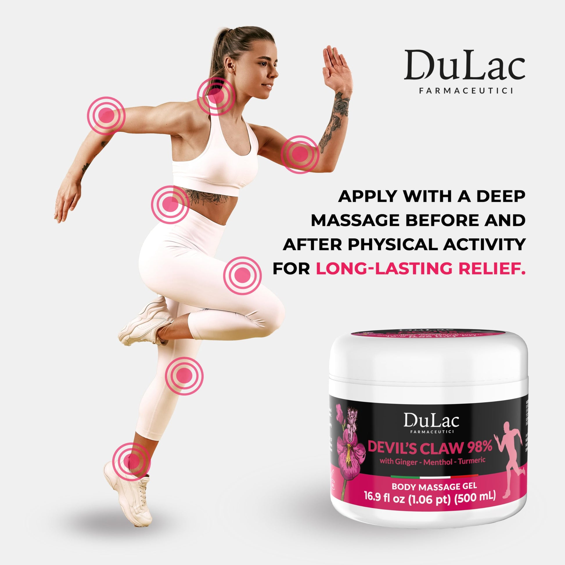 Dulac - Devil's Claw 98% Cream Maximum Strength 16.9 Fl Oz, Natural Joint and Muscle Comfort Cream, Enriched with Menthol for Cool Effect DULÀC FARMACEUTICI 1982Au supplements