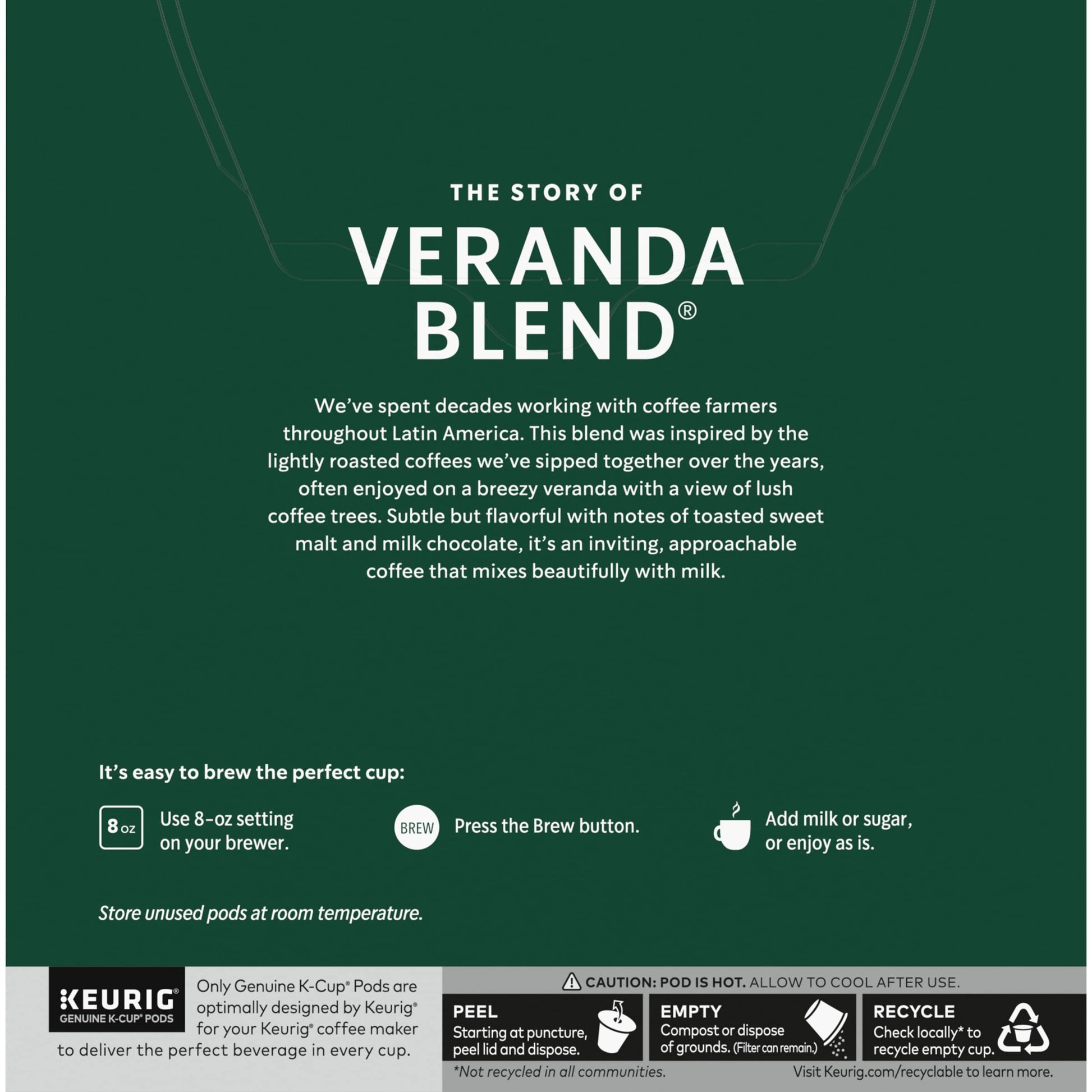 Starbucks Veranda Blend Coffee K-Cups,4/24 Pack-96 K-Cups StarbucksUS supplements