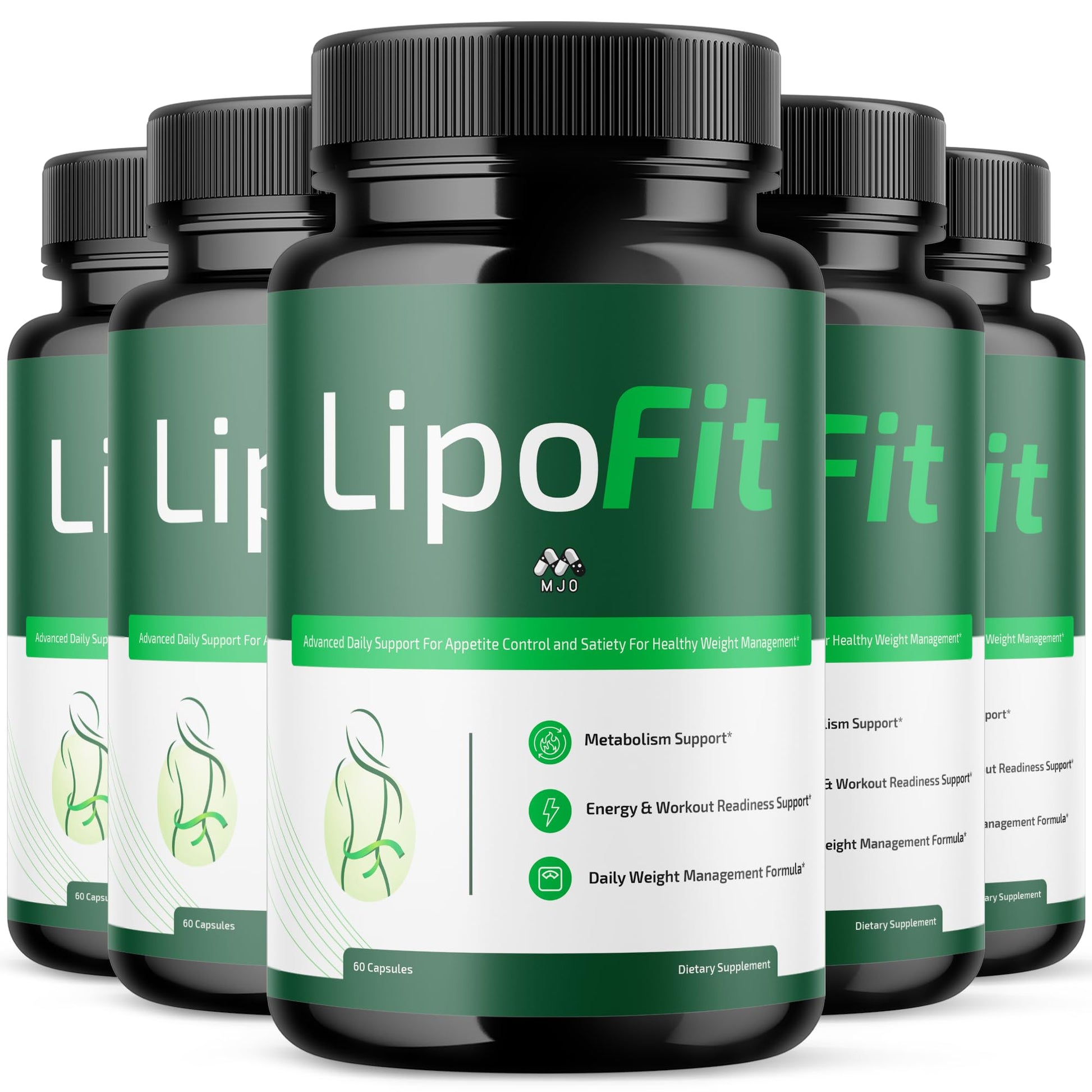 (5 Pack) Lipo Fit Capsules, Official Lipo Fit Pills with All Natural Ingredients, Advanced Overall Health & Wellness Vitamin Supplement Formula for Maximum Strength Multivitamin Support (300 Capsules) MJOAu supplements