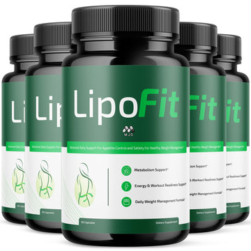 (5 Pack) Lipo Fit Capsules, Official Lipo Fit Pills with All Natural Ingredients, Advanced Overall Health & Wellness Vitamin Supplement Formula for Maximum Strength Multivitamin Support (300 Capsules) MJOAu supplements