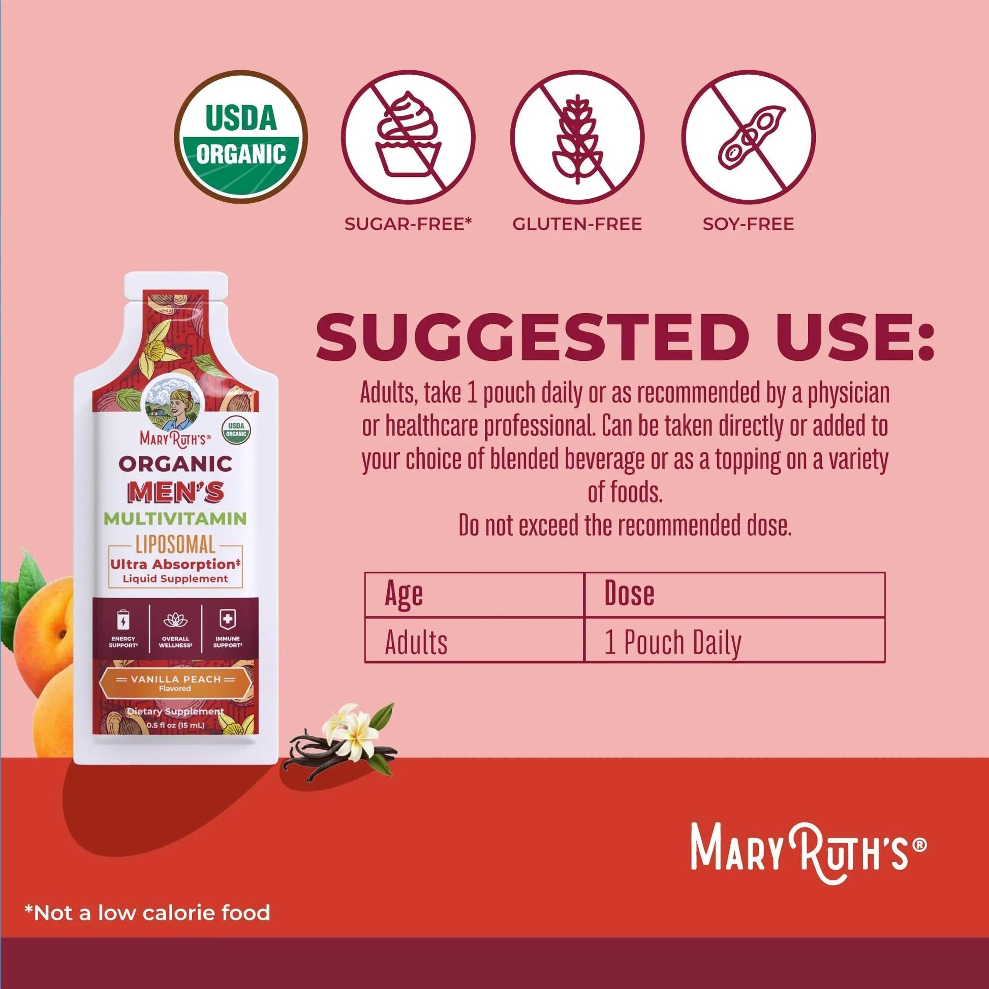 MaryRuth Organics Multivitamin for Men | USDA Organic | Sugar Free Mens Multivitamin Liposomal | Liquid Vitamins for Men | MARYRUTH'SAu supplements