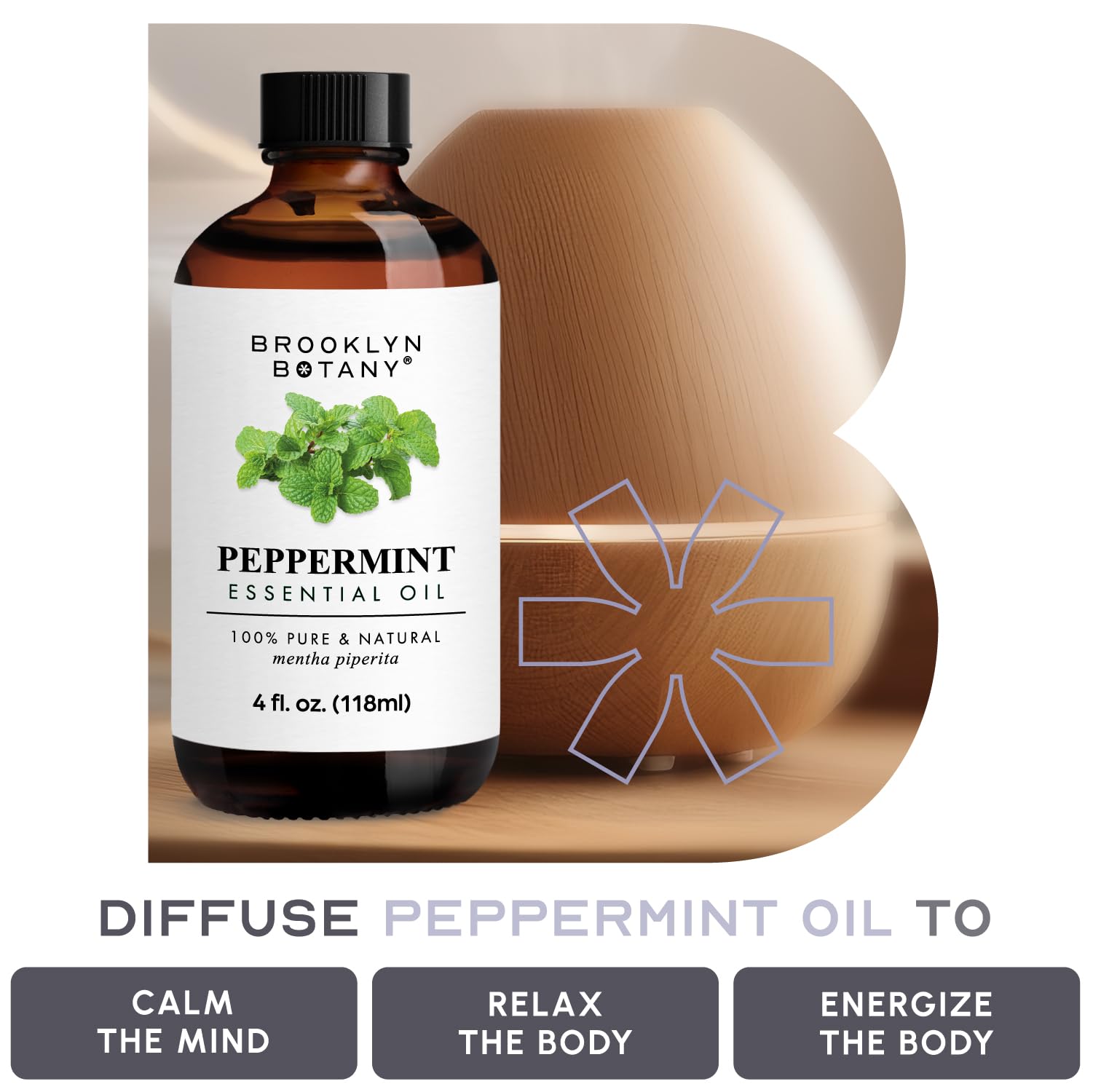 Brooklyn Botany Peppermint Essential Oil - Huge 4 Fl Oz - 100% Pure and Natural - Premium Grade Brooklyn BotanyAu supplements