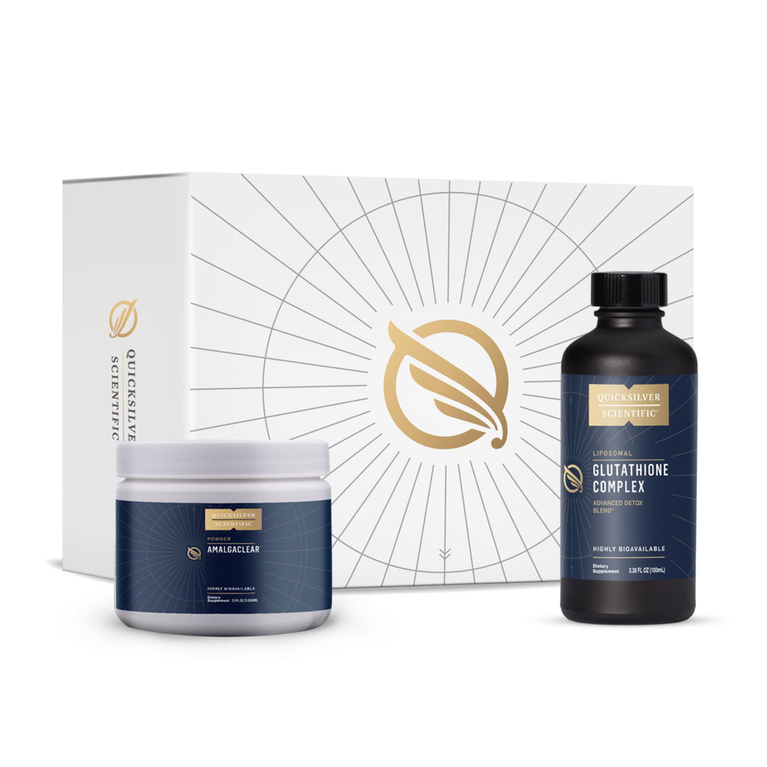 Quicksilver Scientific MerProtect Protocol - 2-Product Liver + GI Cleanse, Liposomal Glutathione Complex Supplement, Cleansing Support with Milk Thistle (2 Piece Kit with Program) Quicksilver ScientificUS supplements