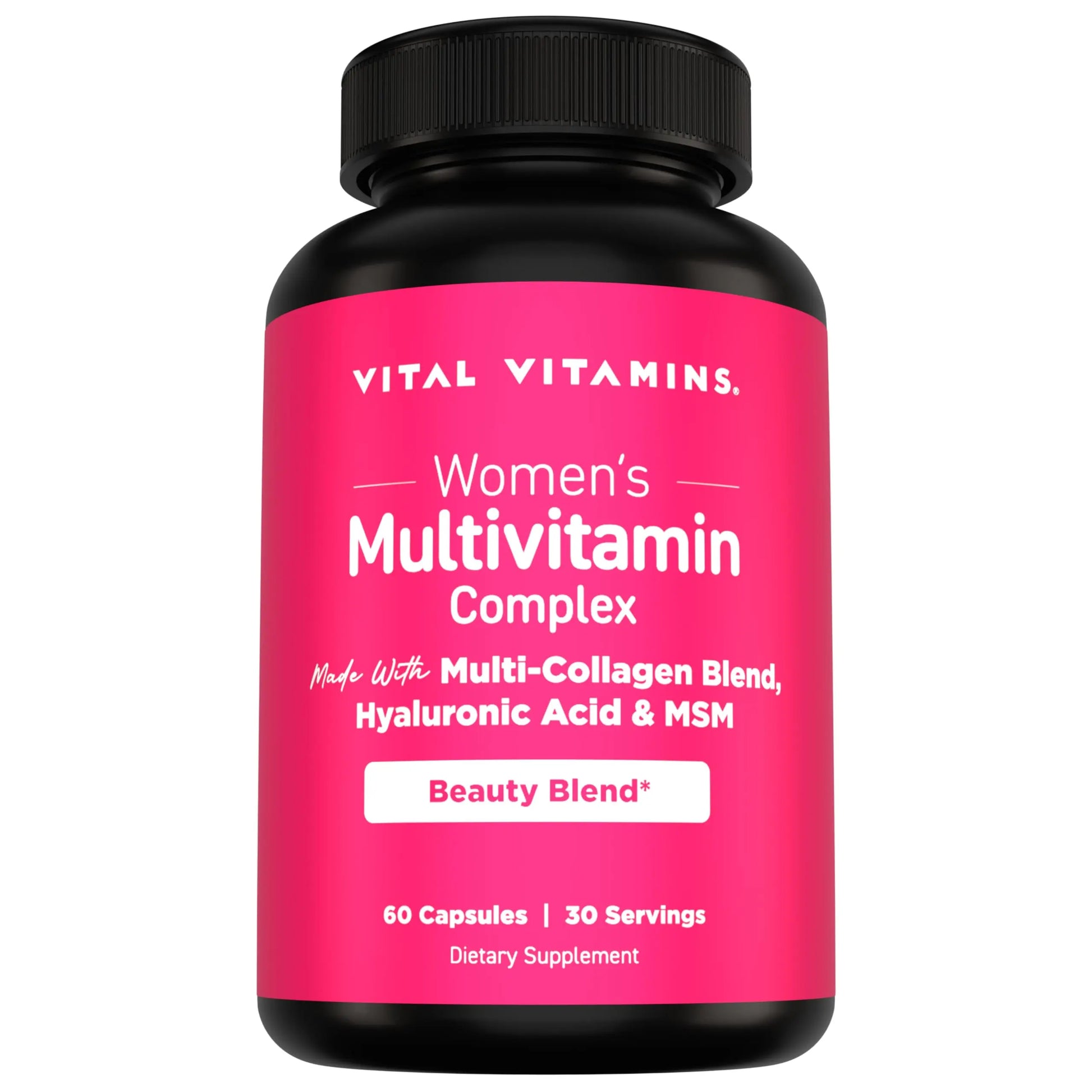Vital Vitamins Women's Multivitamin Complex - Made with Multi-Collagen Blend, Hyaluronic Acid, & MSM - Beauty Multivitamins - with Vitamin A, C, E, B6, B12, D3-60 Capsules Vital VitaminsAu supplements