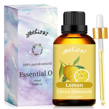 yethious Lemon Essential Oil Lemon Essential Oill for Diffuser, Perfume, Body, Skin, Hair, Candle Soap yethiousAu supplements