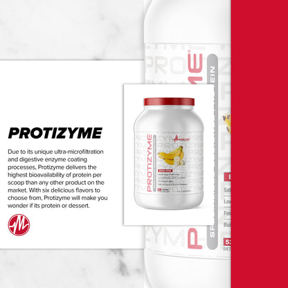 Metabolic Nutrition, Protizyme, 100% Whey Protein Powder, High Protein, Low Carb Metabolic NutritionUS supplements