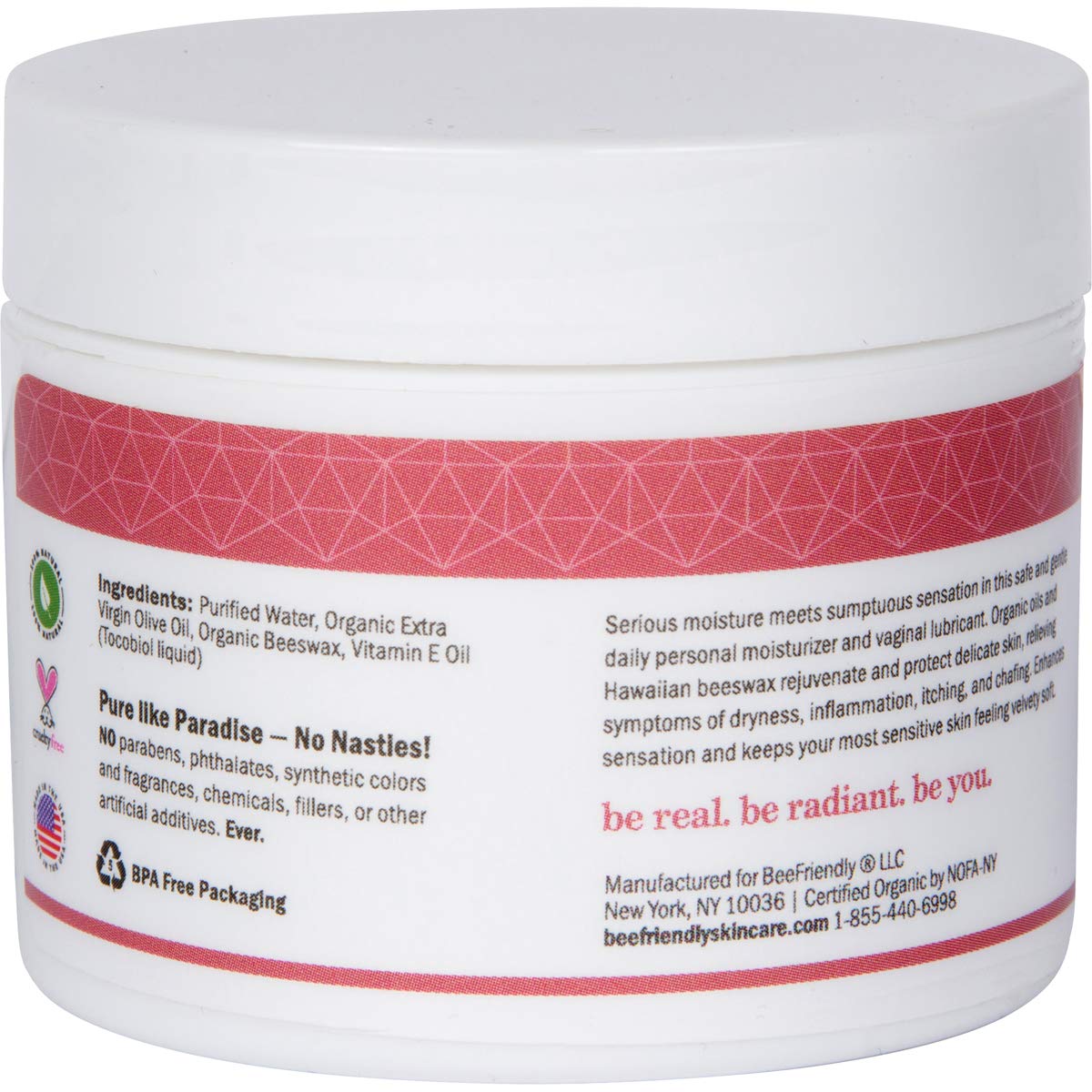 BeeFriendly Organic Vaginal Moisturizer, USDA Certified, Natural Vulva Cream For Dryness BeeFriendlyAu supplements