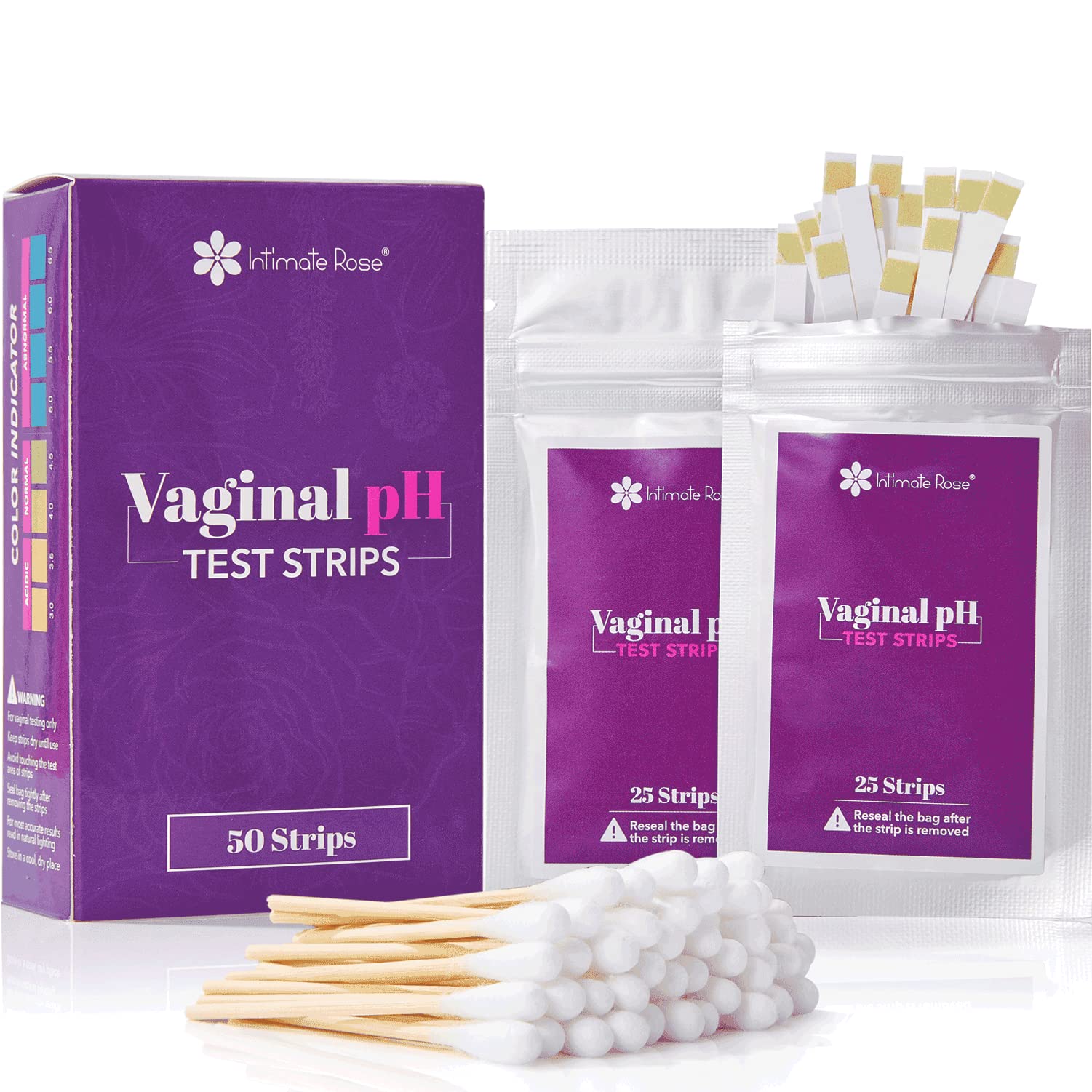 Intimate Rose Boric Acid Suppositories + 15 Count Vaginal Suppository Applicator + pH Test Strips Intimate RoseAu supplements