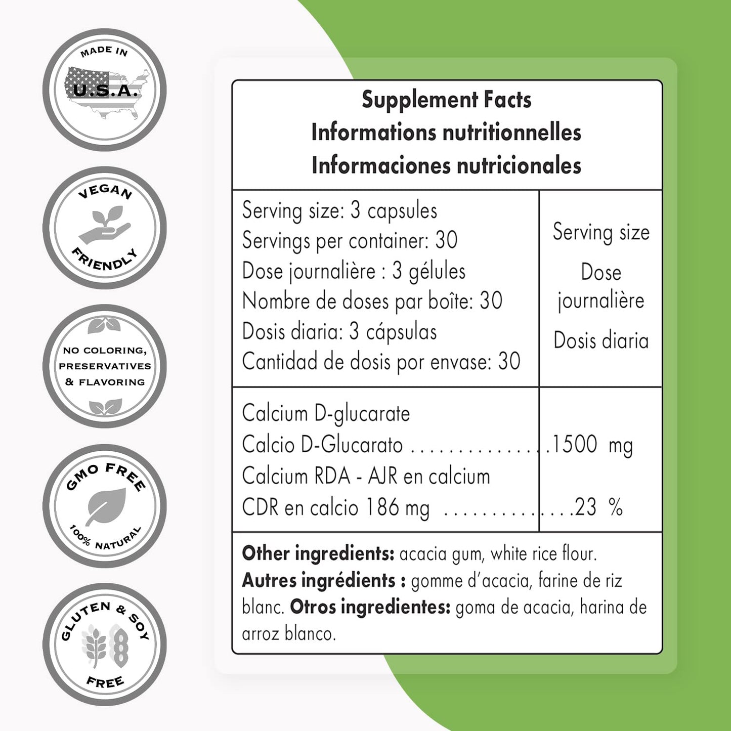 Supersmart - Calcium D-Glucarate 1500 mg Per Day - Antioxidant & Detox Supplement SupersmartUS supplements