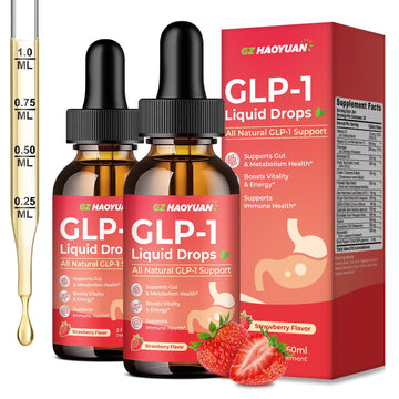 2 Pack GLP-1 Supplement, 16-in-1 GLP-1 Liquid Drops with Berberine, Ceylon Cinnamon, Green Tea, Chromium & Resveratrol, Naturally GLP 1 Support for Metabolism, Gut Digestion, Stawberry Flavor, 4 Fl Oz GZ HAOYUANAu supplements