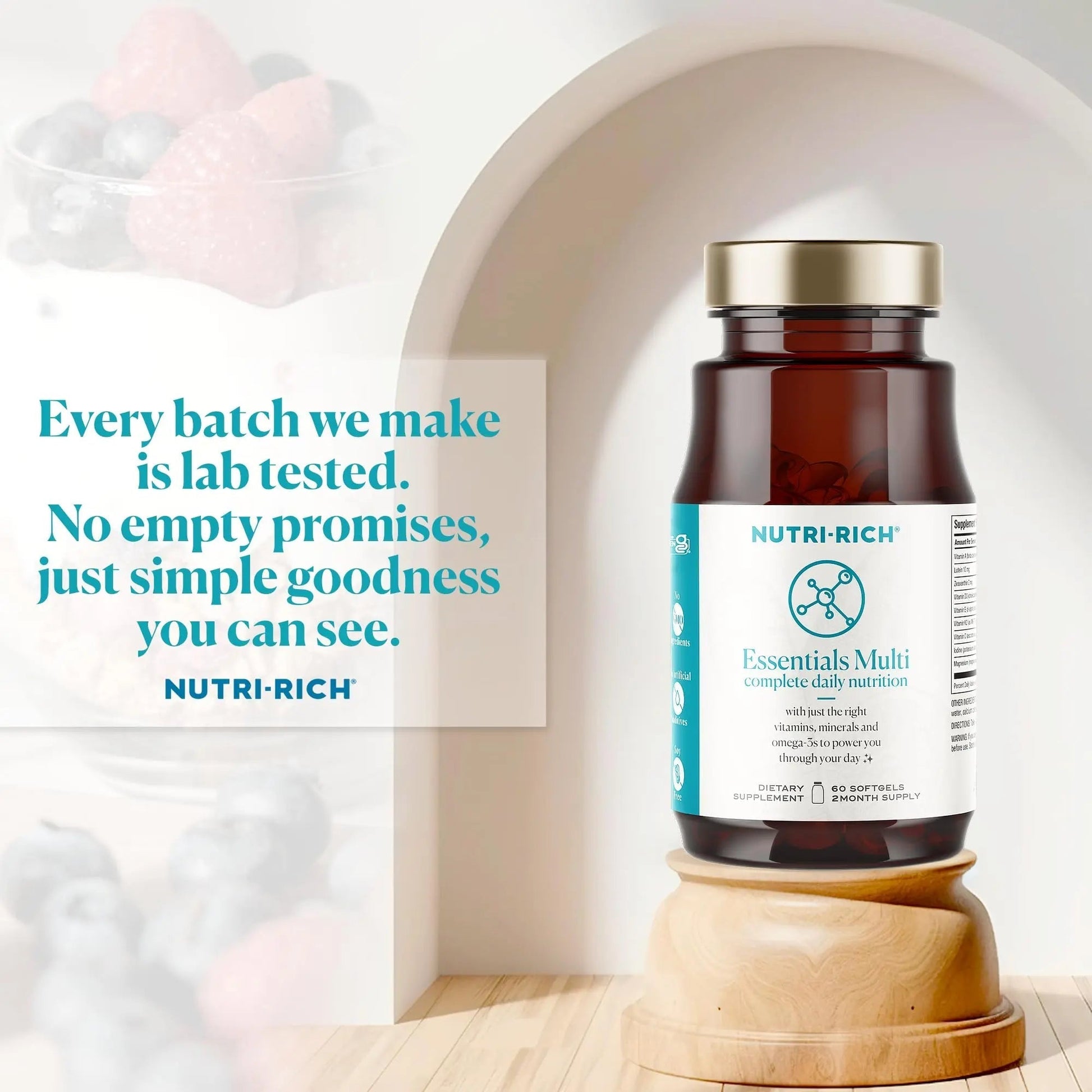 Nutri-Rich Essentials Multi | Multivitamin Supplement with Fish Oil Omega-3 for Men and Women, Supports Energy, Immune Health Nutri-RichAu supplements